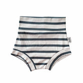 Light Grey and Dark Forrest Green Striped Bummies