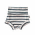 Light Grey and Dark Forrest Green Striped Bummies