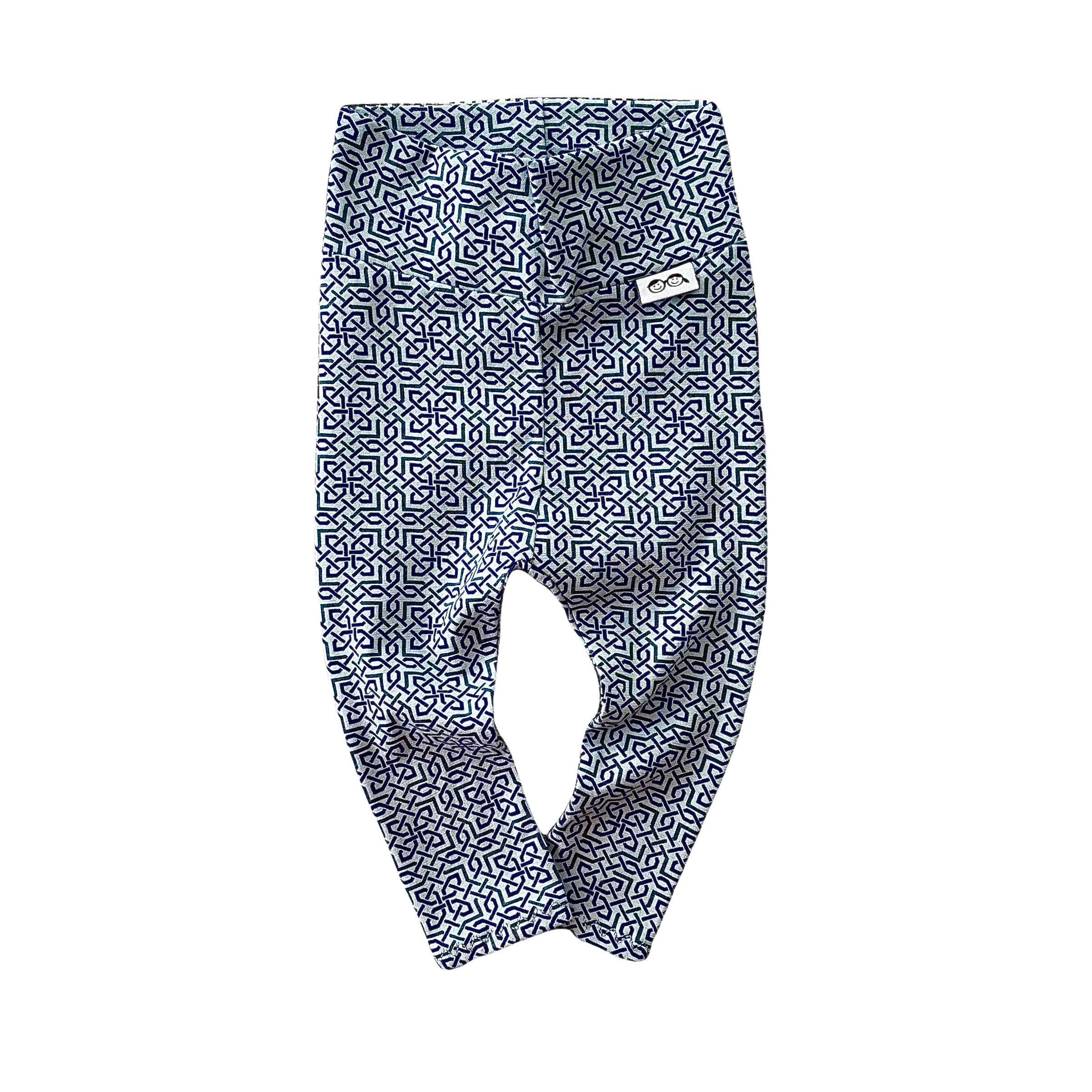 Geometric Tile Blue Leggings