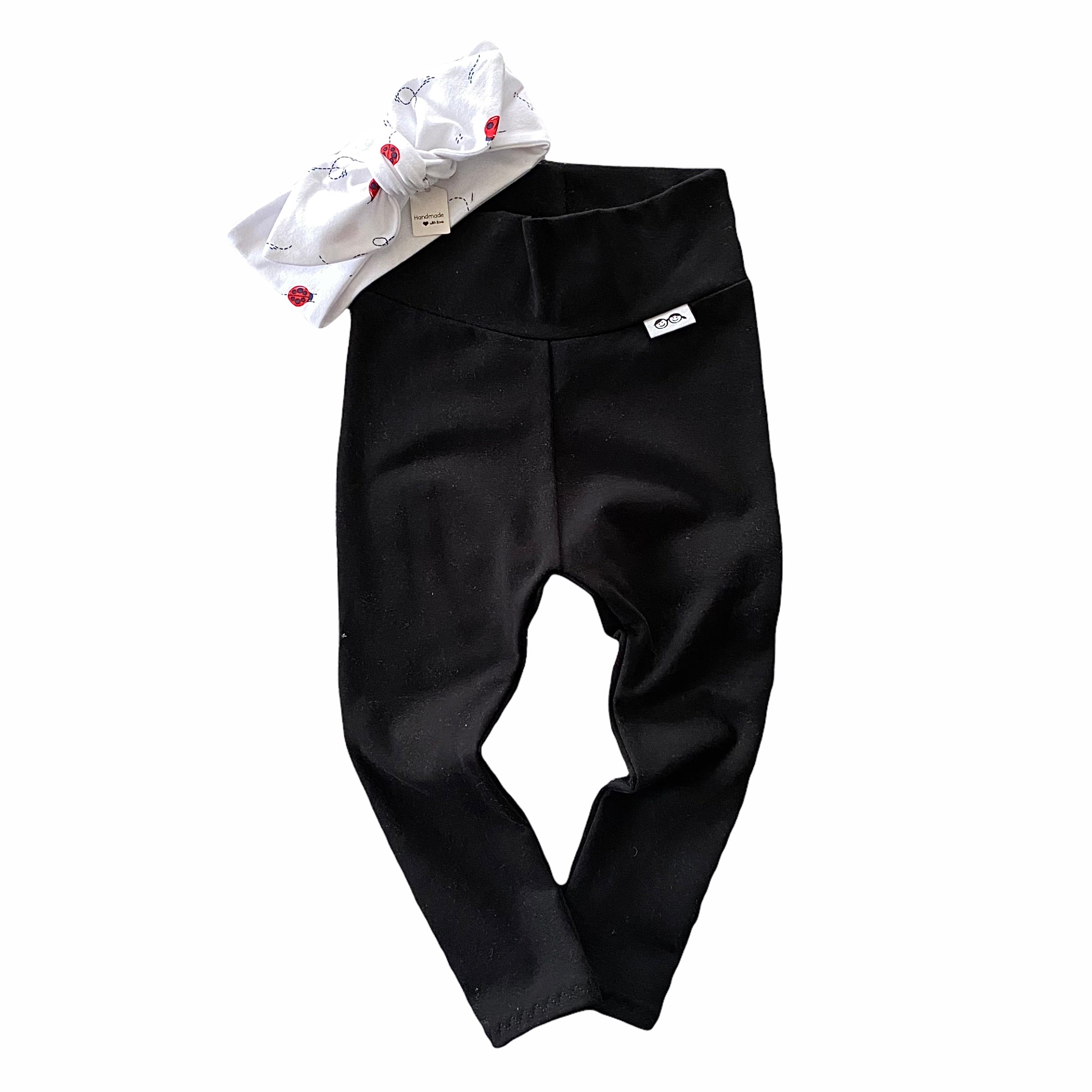 Black Mix and Match Leggings with Ladybug Headband