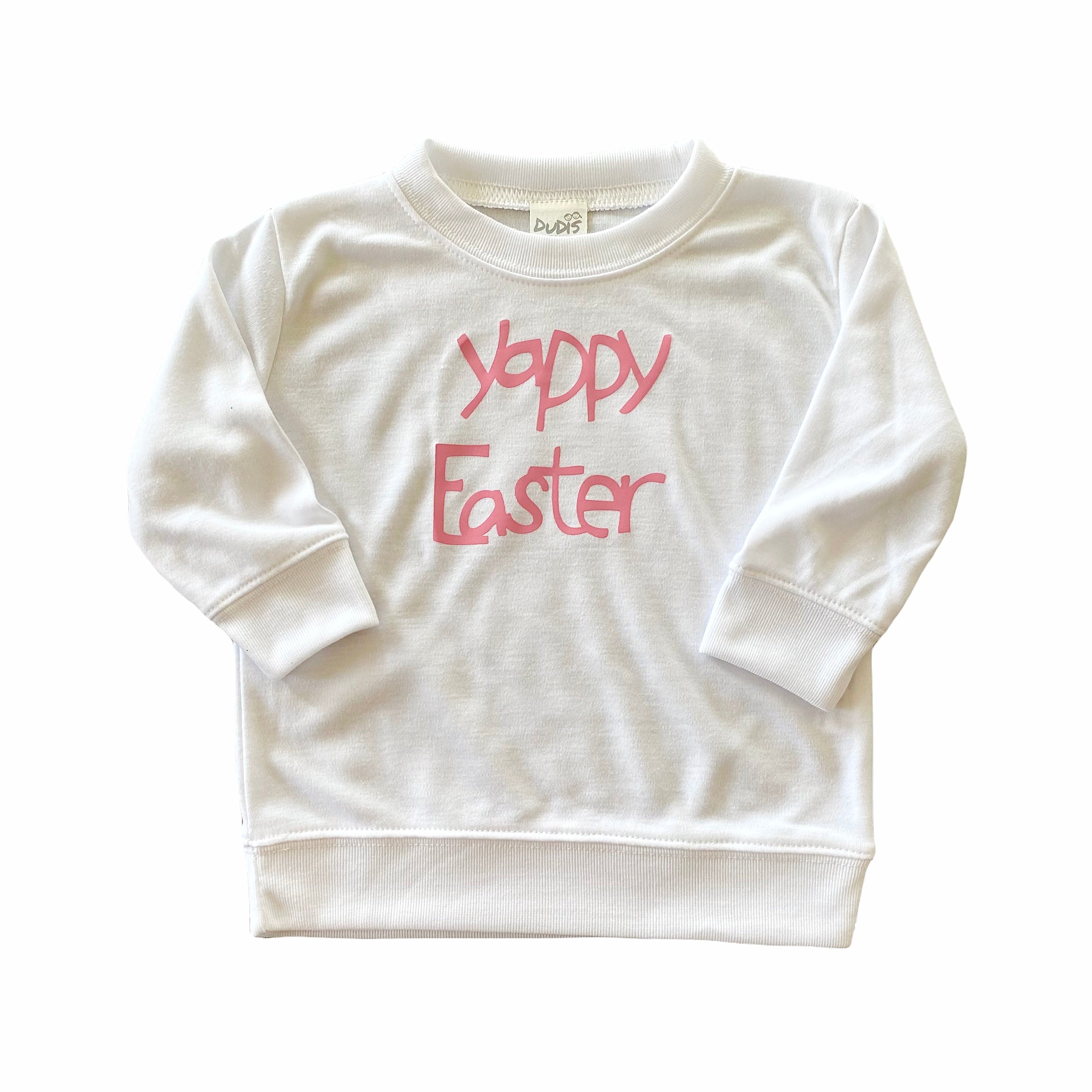 Yappy Easter Pullover with Pink Font