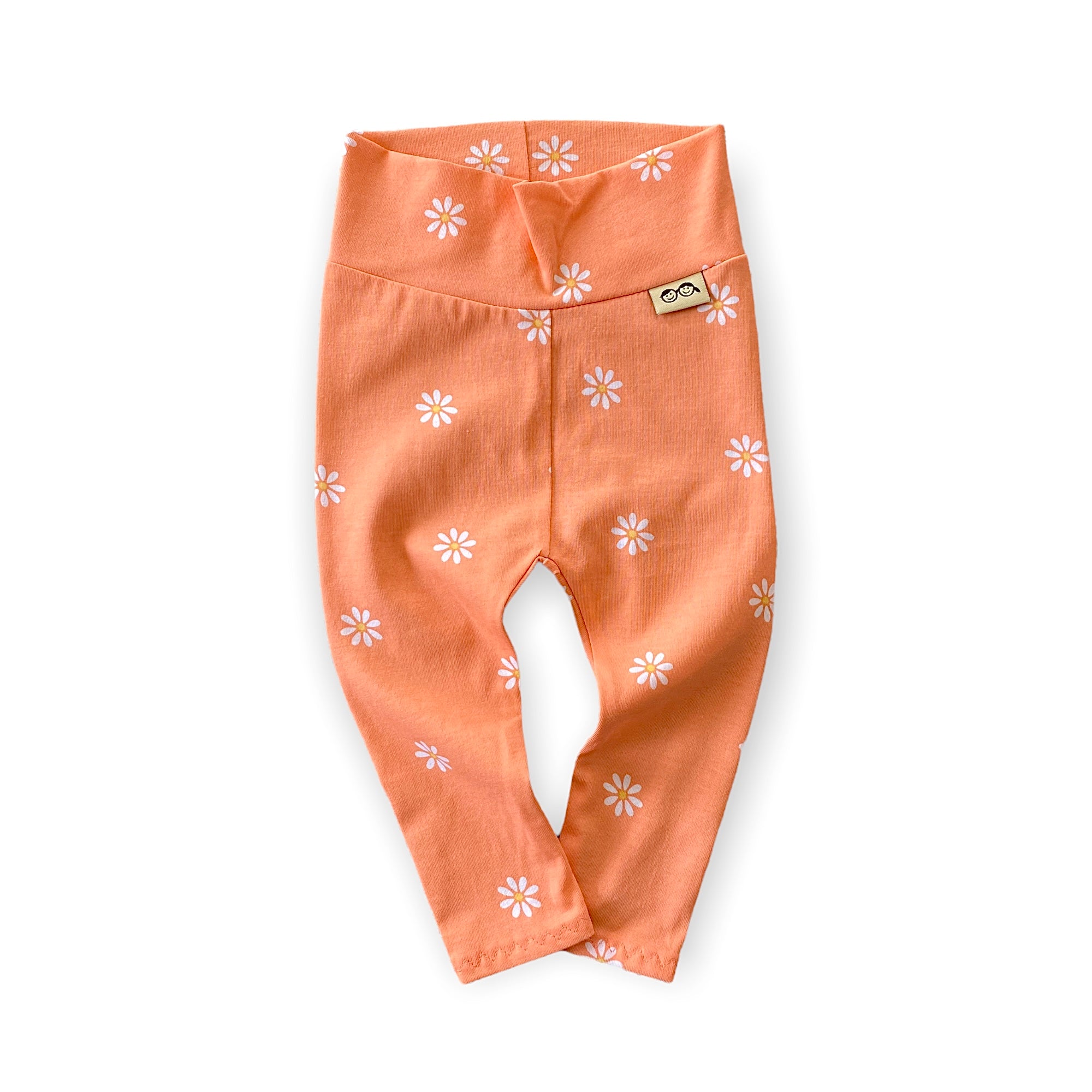 Daisies on Peach Leggings and/or Headbands
