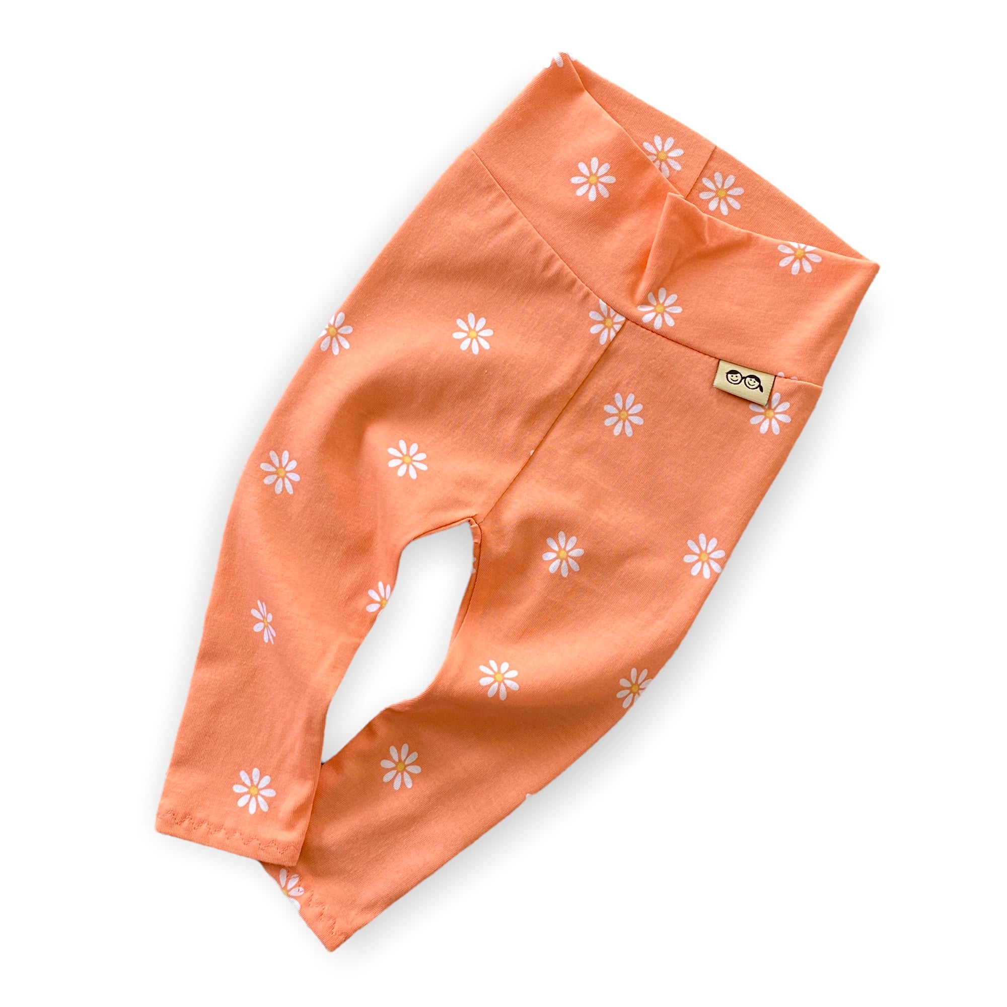 Daisies on Peach Leggings and/or Headbands
