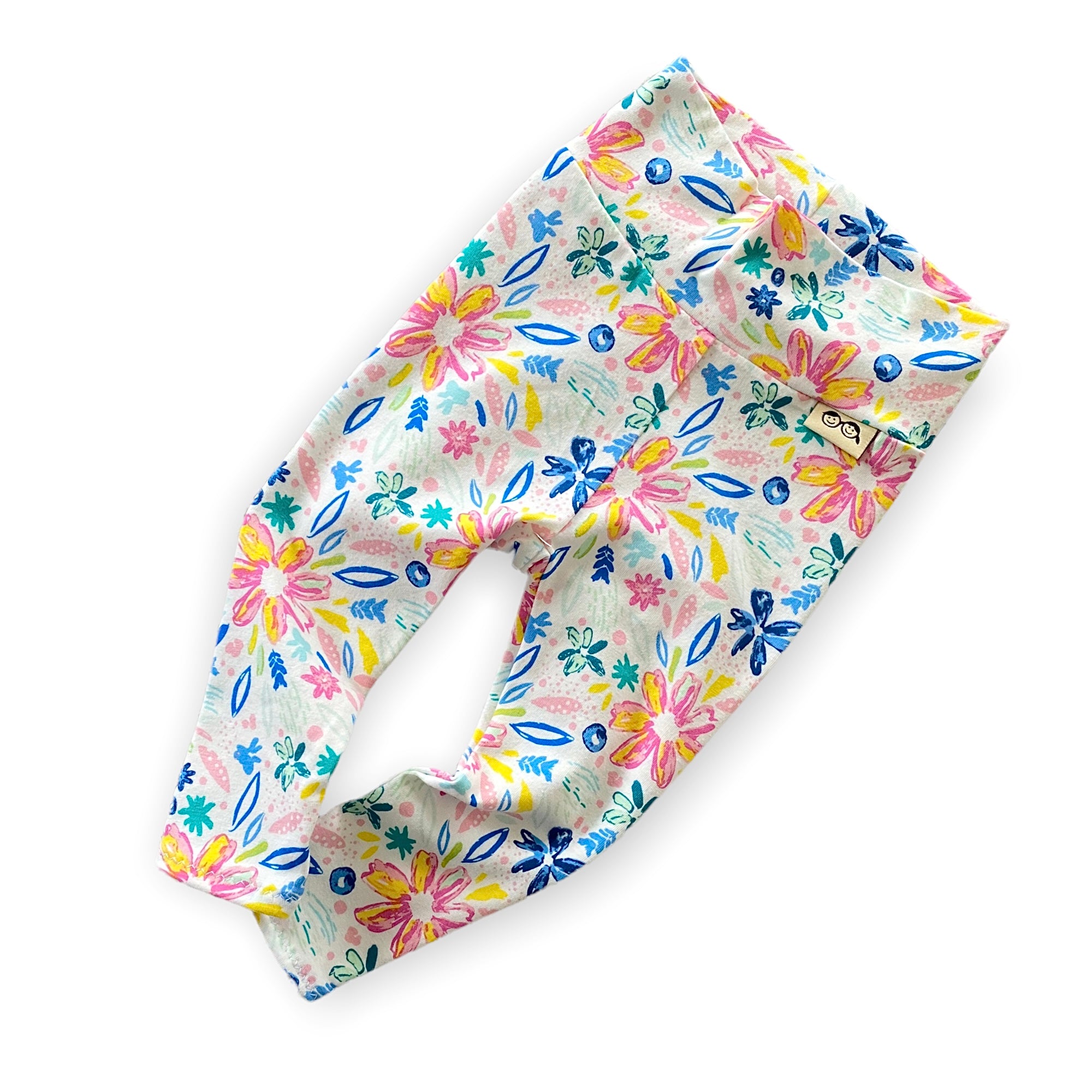 Colorful Flower Art Leggings and/or Headbands