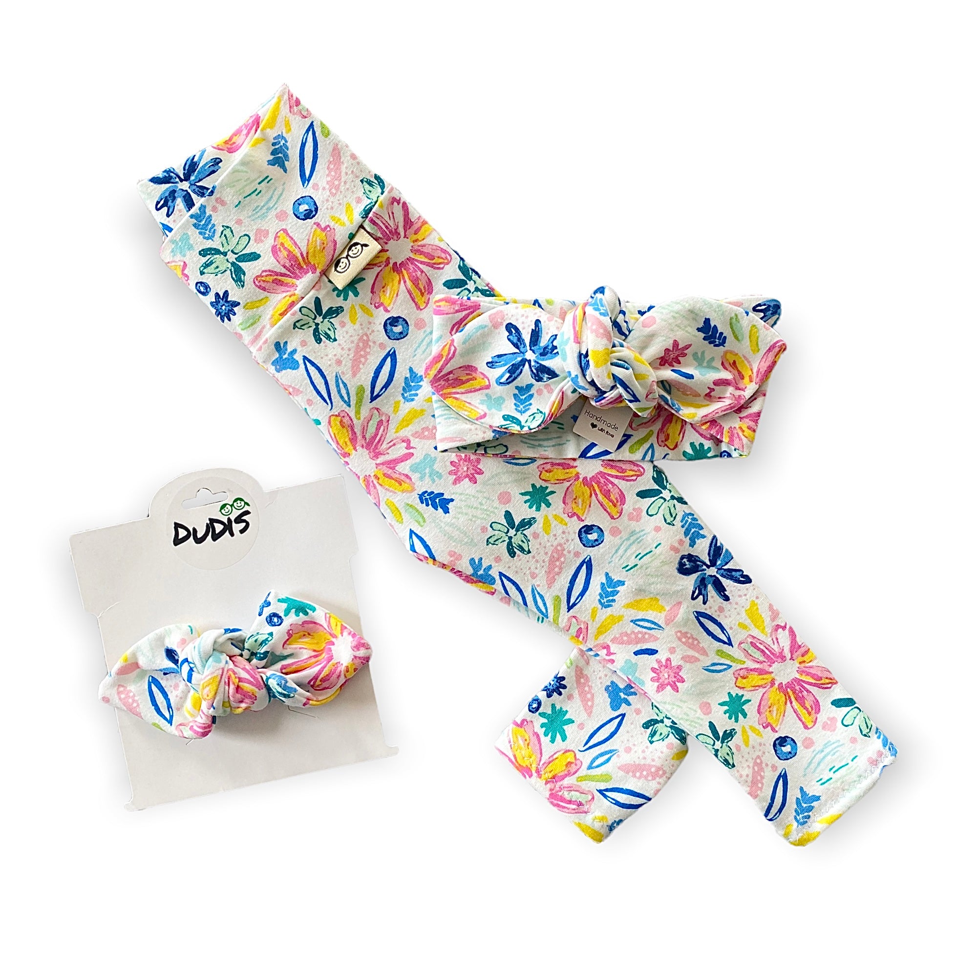 Colorful Flower Art Leggings and/or Headbands