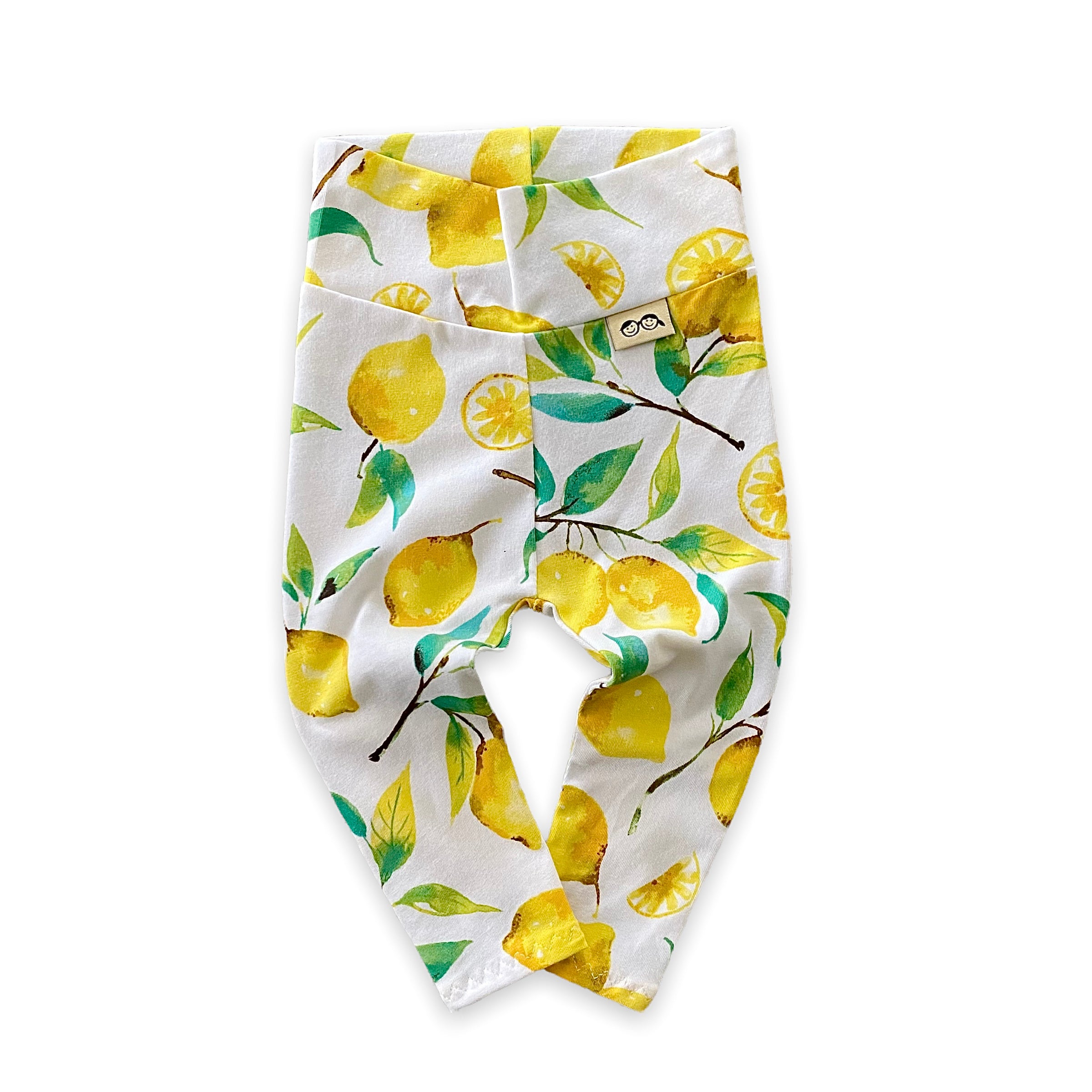 Lemons on White Leggings