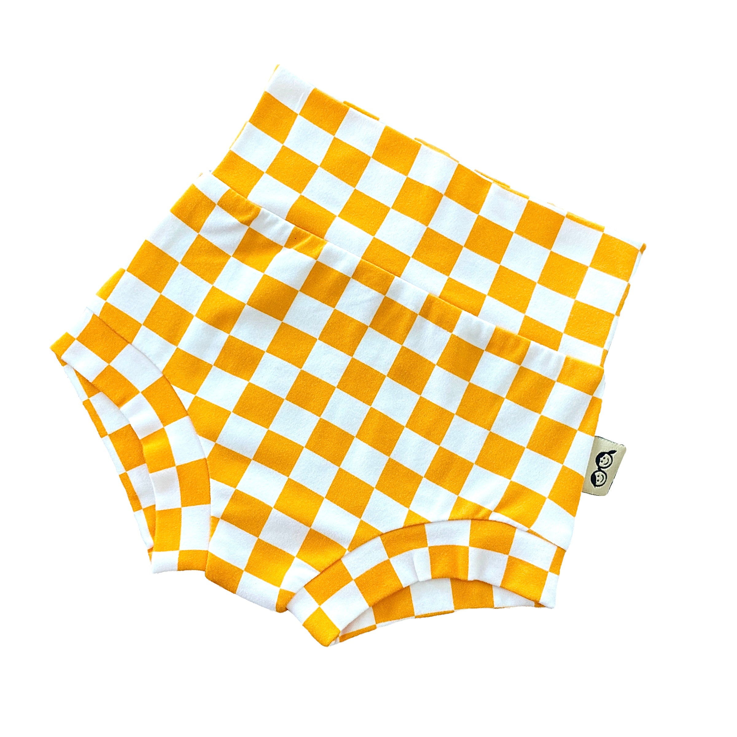 Yellow Retro Checkered Bummies