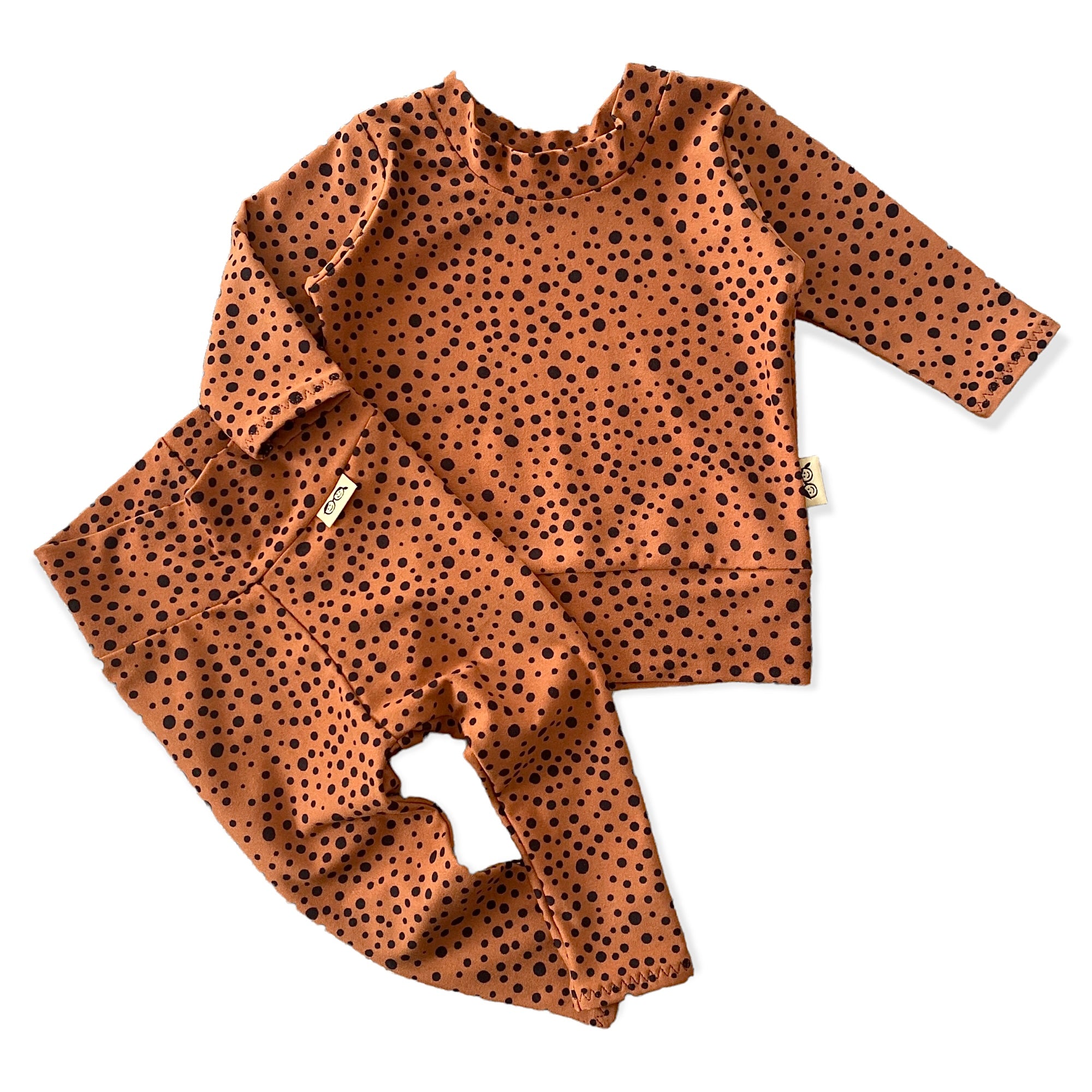 Tan Abstract Dots Dudis Pullover