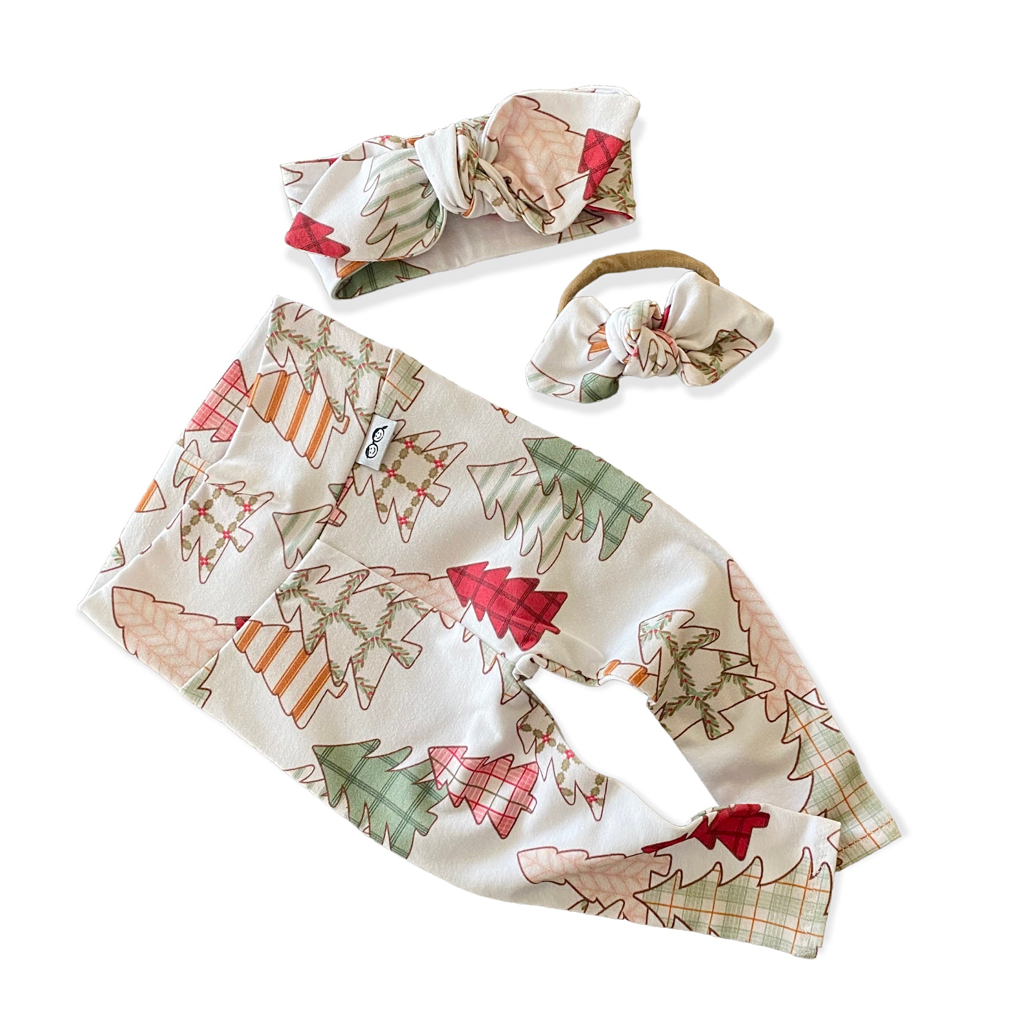 Vintage Christmas Trees Leggings and/or Headbands