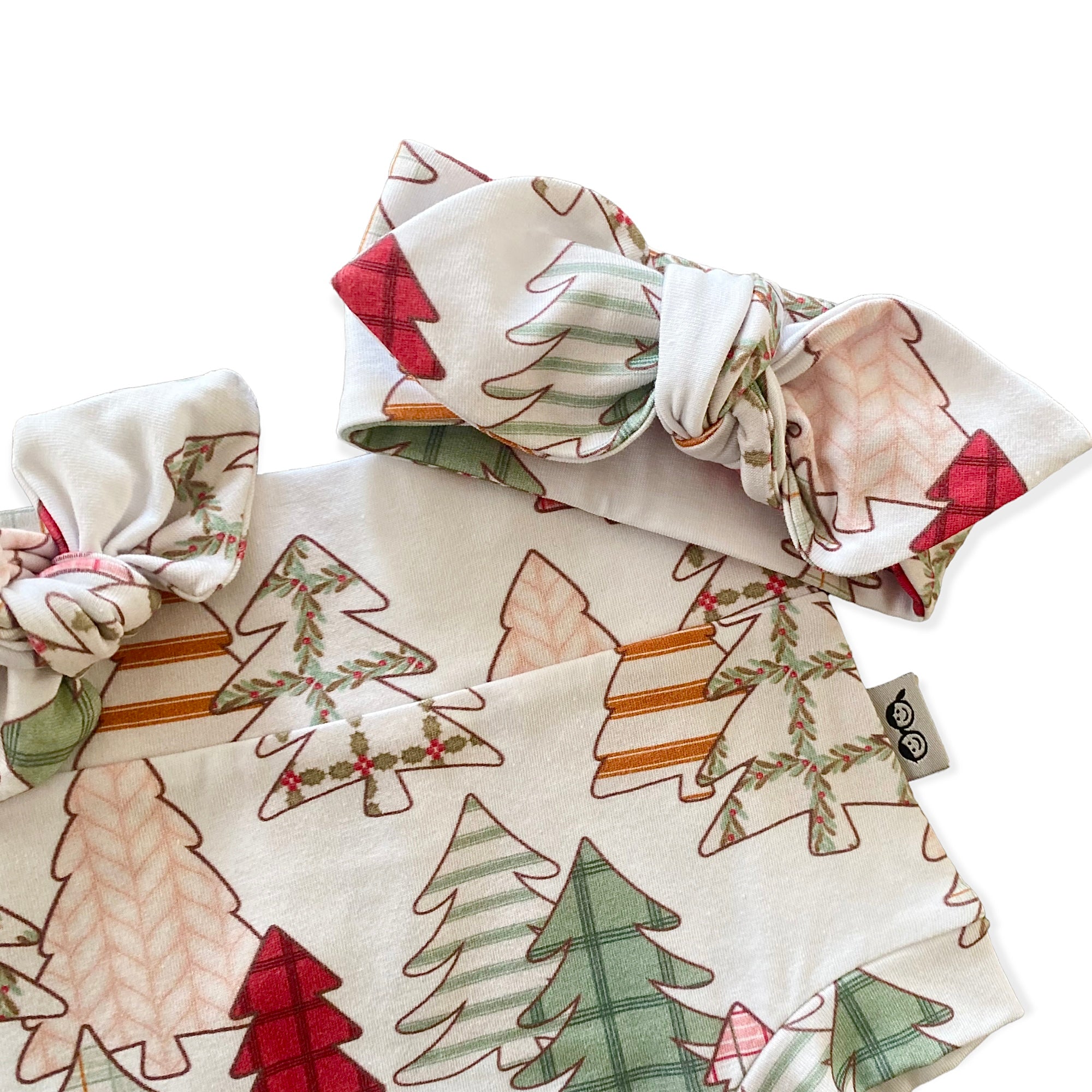 Vintage Christmas Trees Bummies and/or Headbands