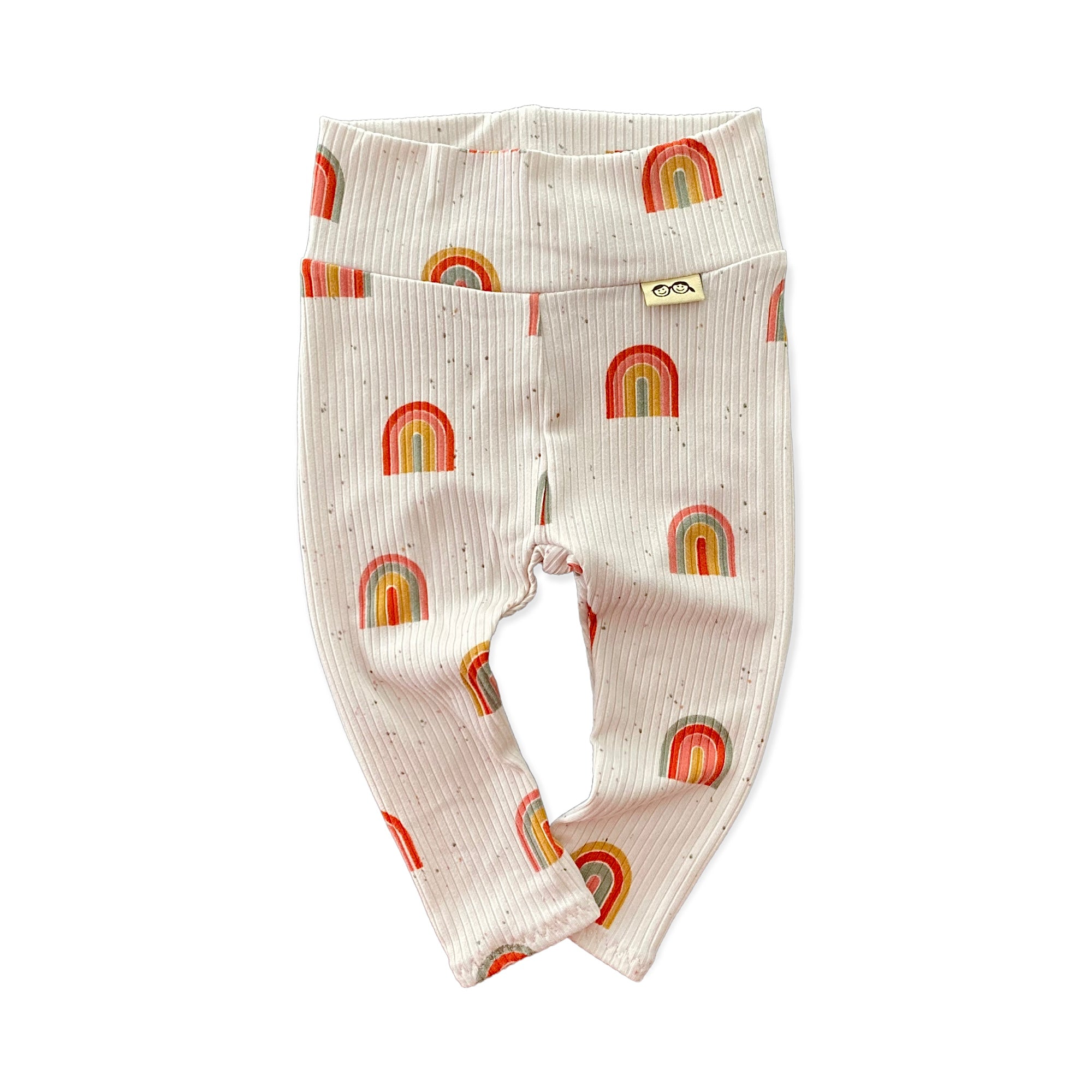 Retro Rainbows Ribbed Leggings