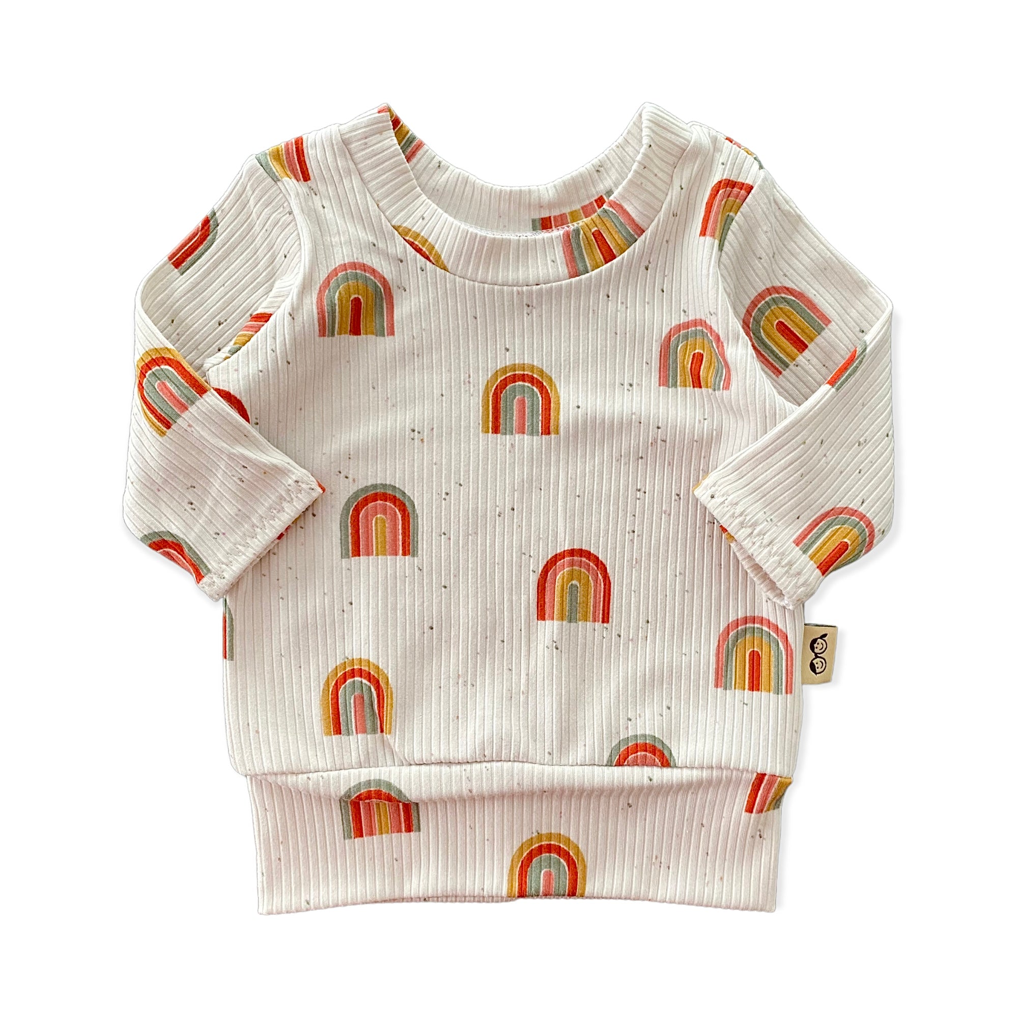 Retro Rainbows Ribbed Lounge Top