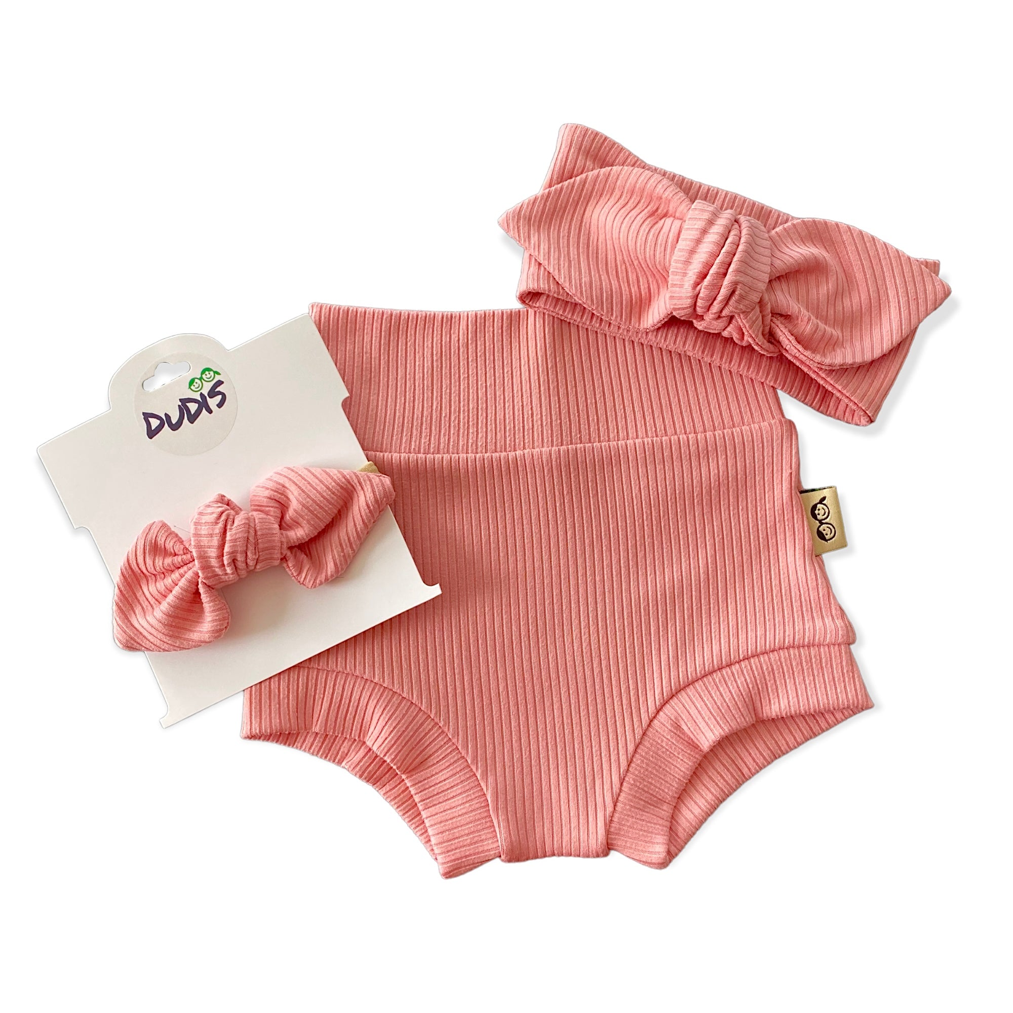 Pink Ribbed Bummies and/or Headbands