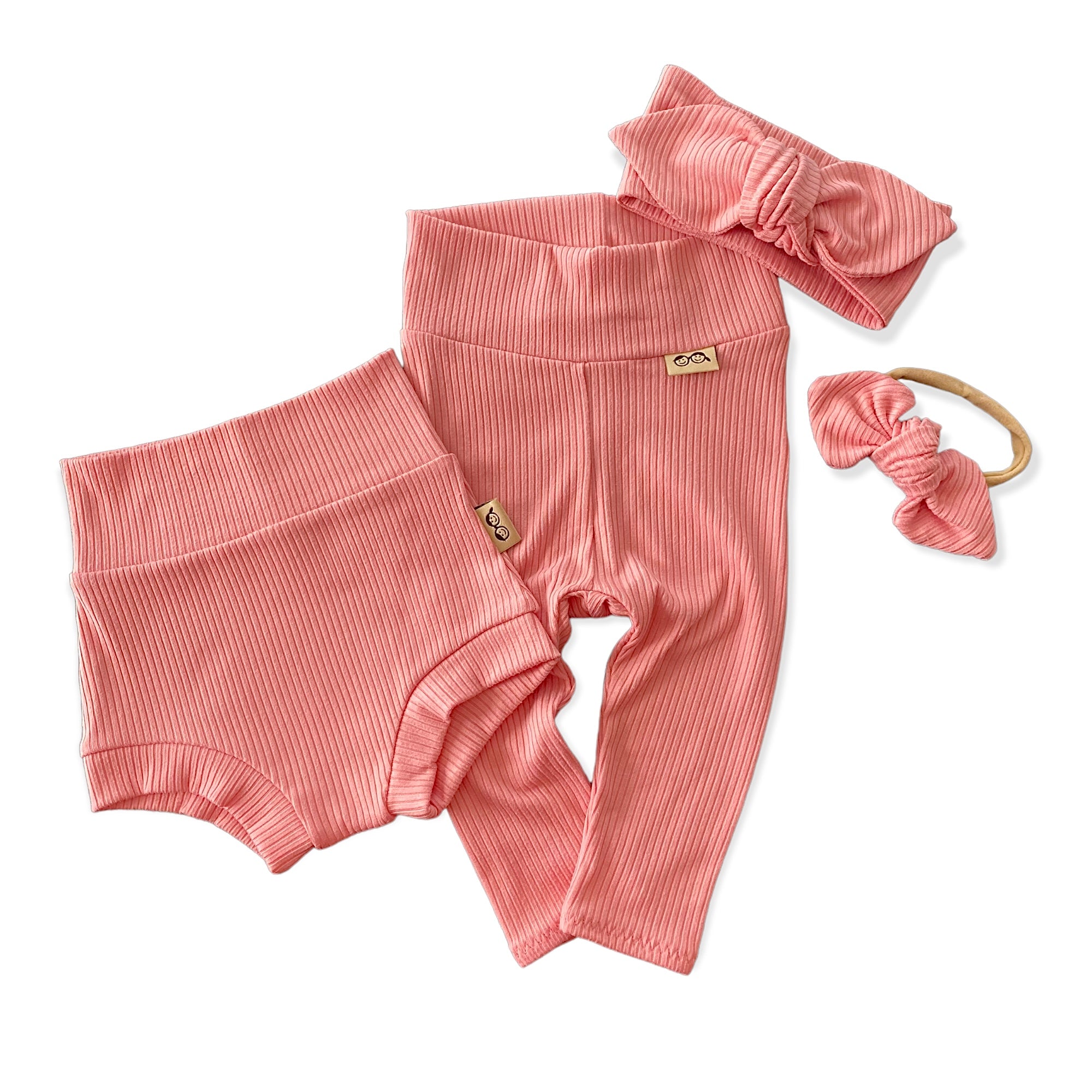 Pink Ribbed Leggings and/or Headbands