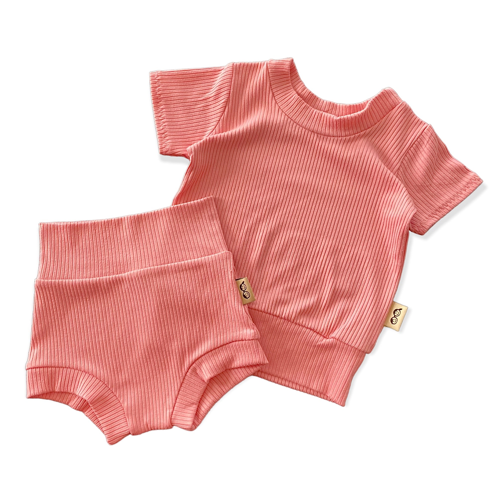 Pink Ribbed Summer Lounge Set