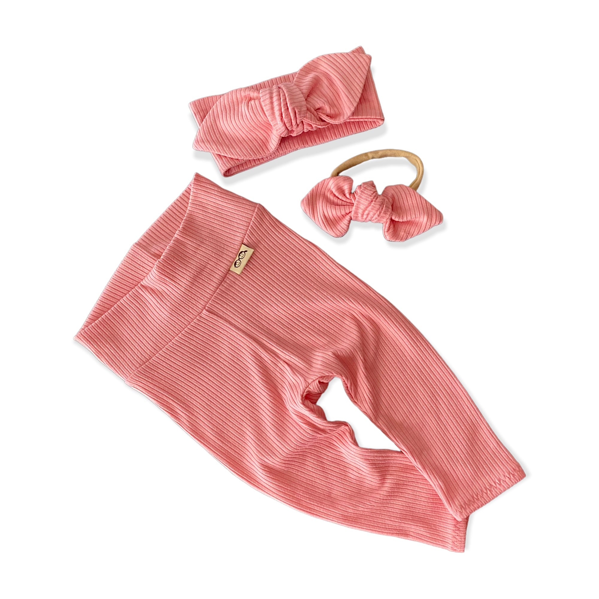 Pink Ribbed Leggings and/or Headbands