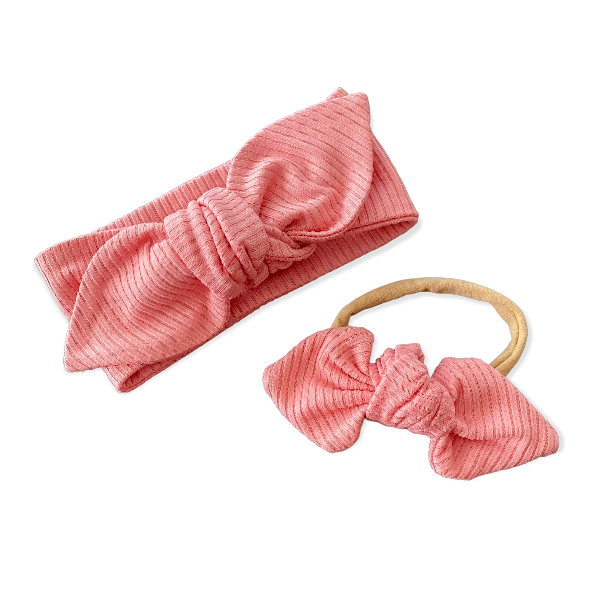 Pink Ribbed Bummies and/or Headbands