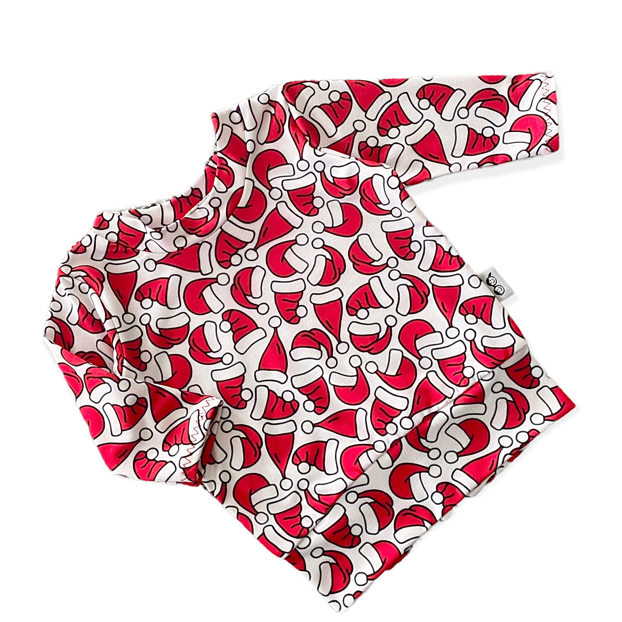 Two-piece Santa Hats Baby Lounge Set featuring a long-sleeve top and matching leggings, perfect for newborns and toddlers during the Christmas season.