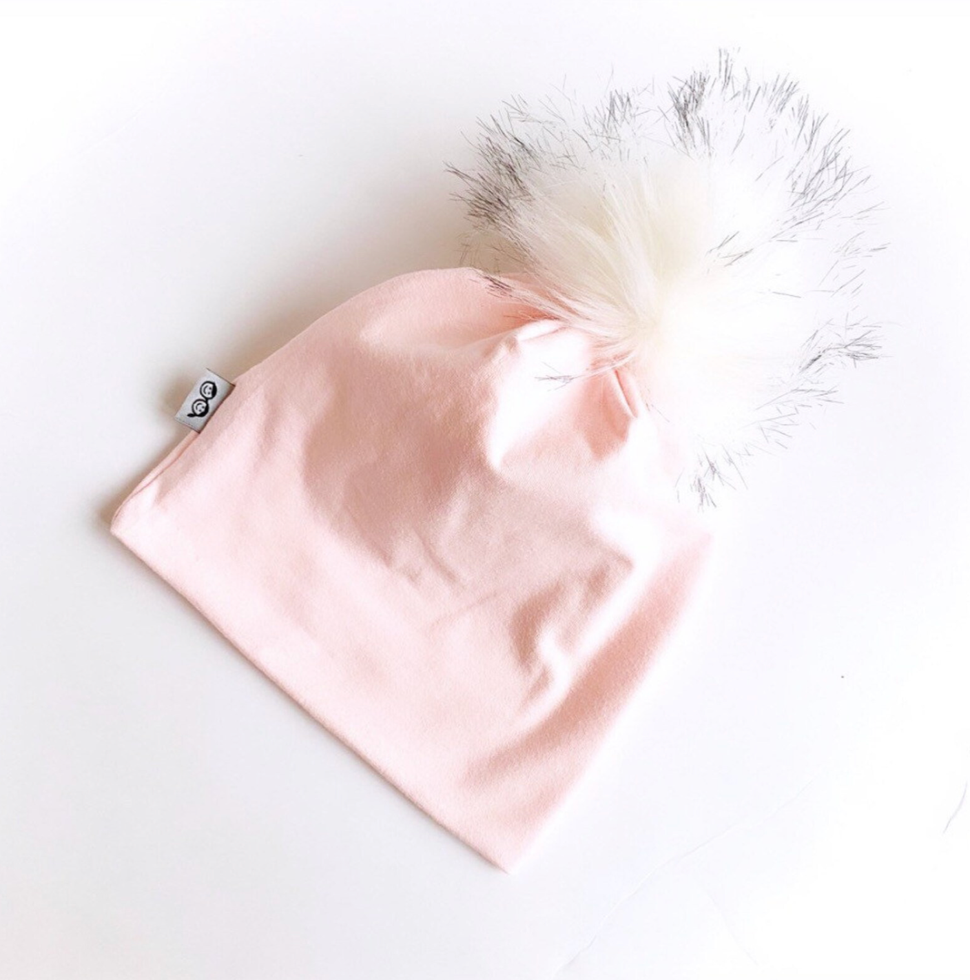 Ballet Pink Faux Fur Pom Pom Hat