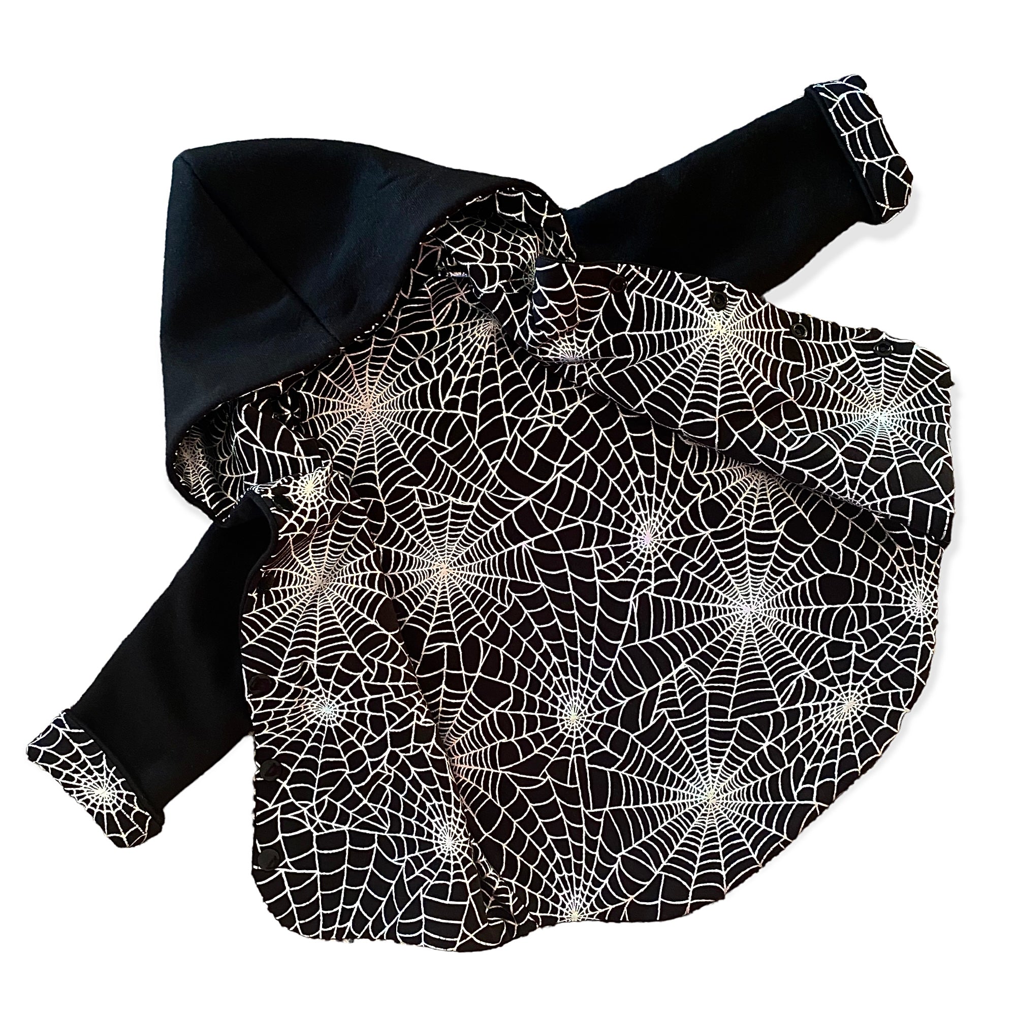 Spiderweb Halloween Hooded Jacket
