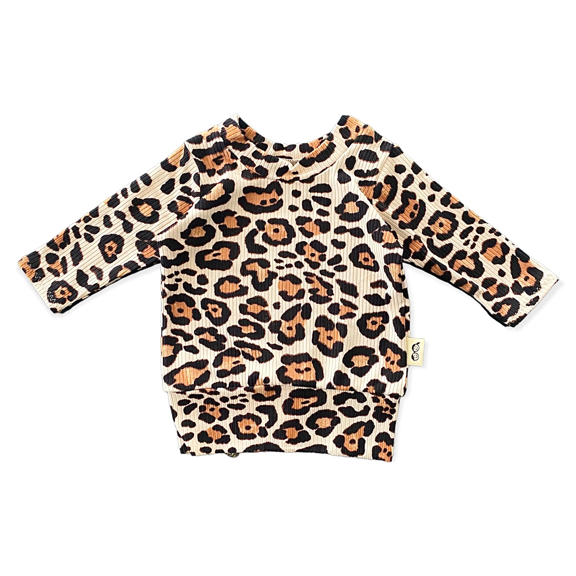 Taupe Leopard Ribbed Lounge Set