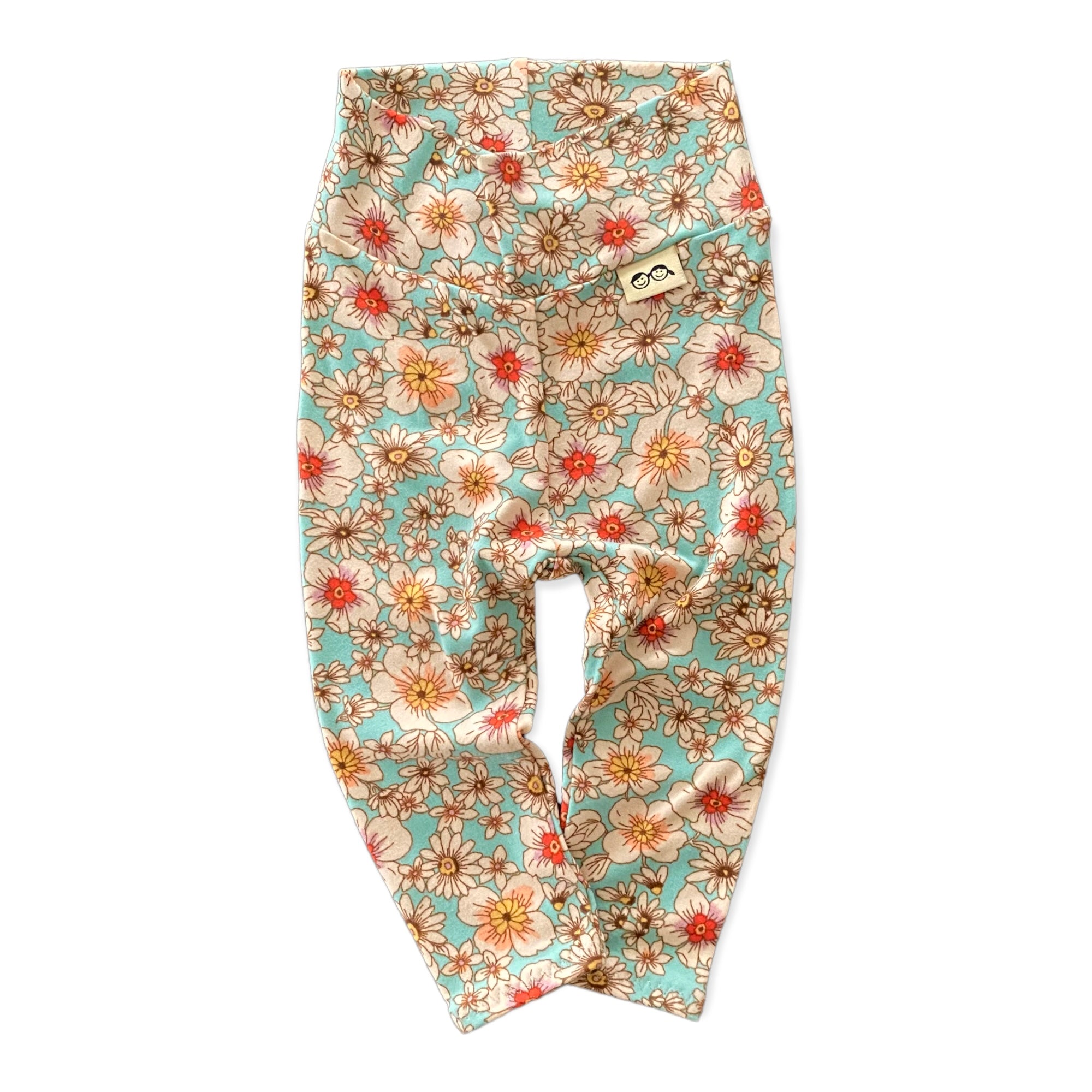 Vintage Flowers on Mint Leggings
