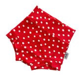 White Polka Dots on Red Bummies