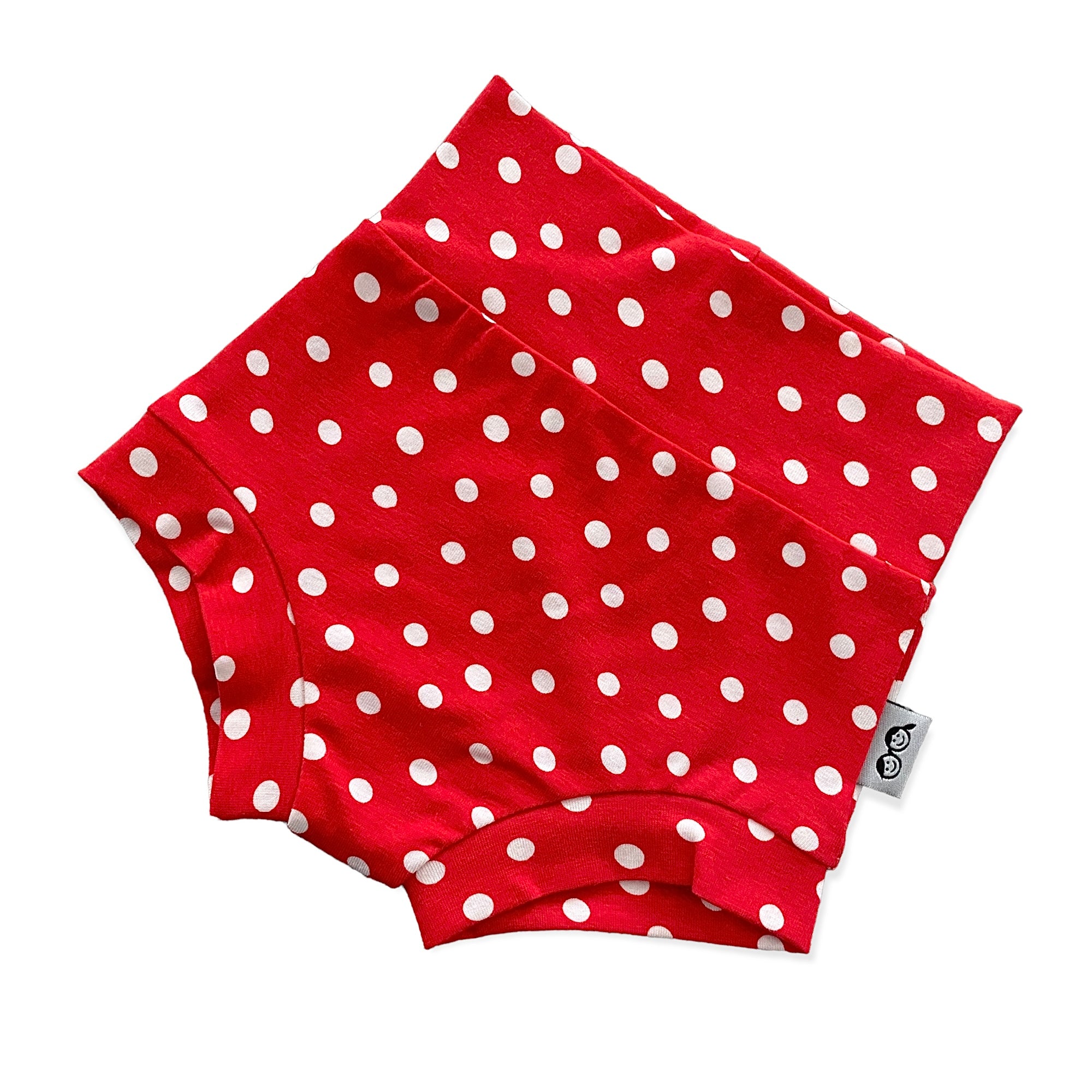 White Polka Dots on Red Bummies