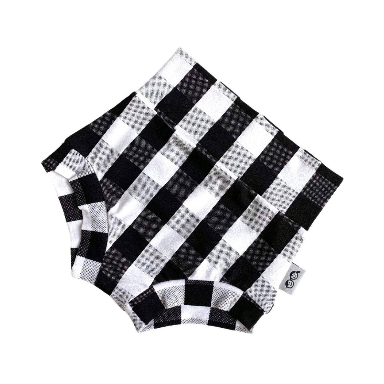 White and Black Plaid Bummies