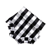 White and Black Plaid Bummies