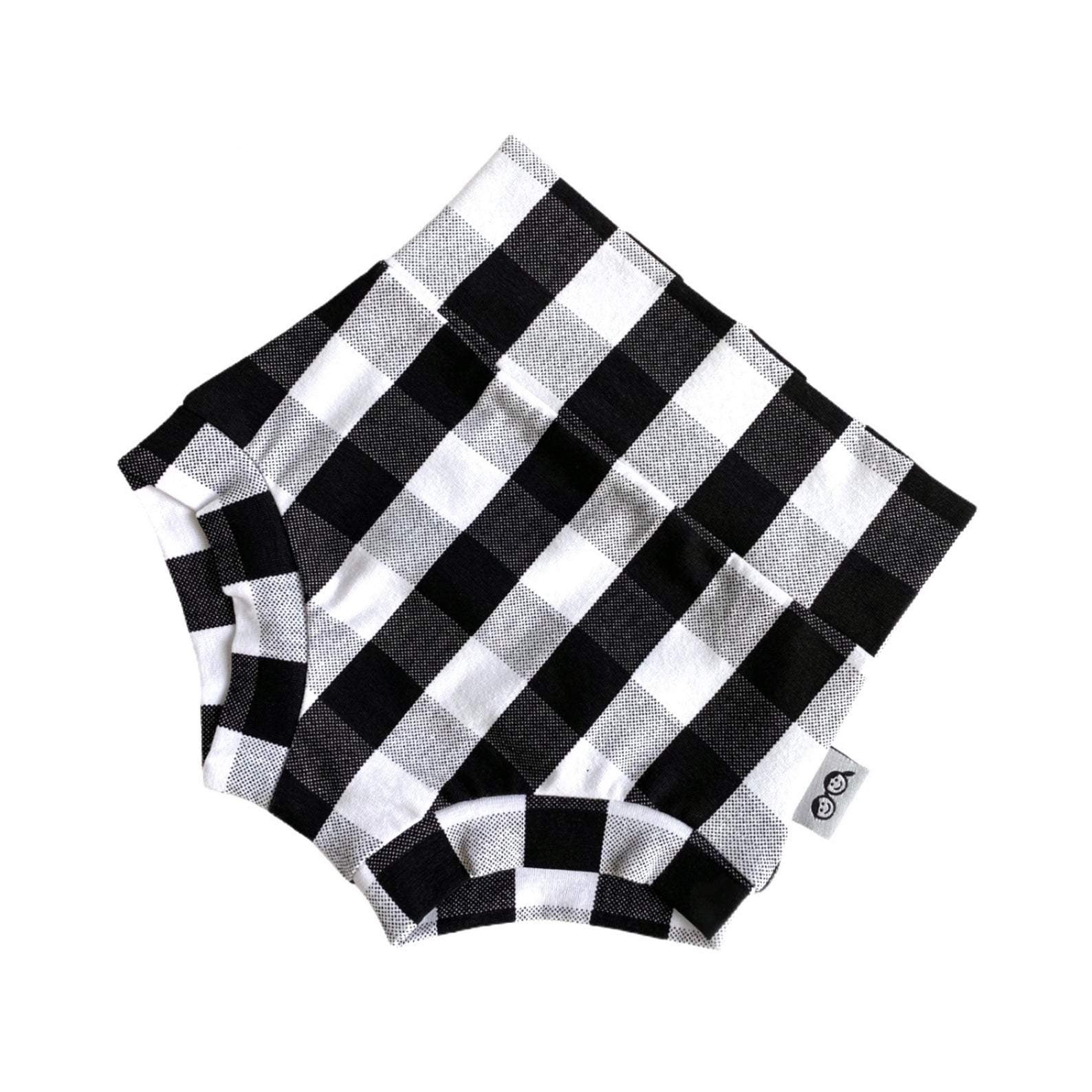 White and Black Plaid Bummies