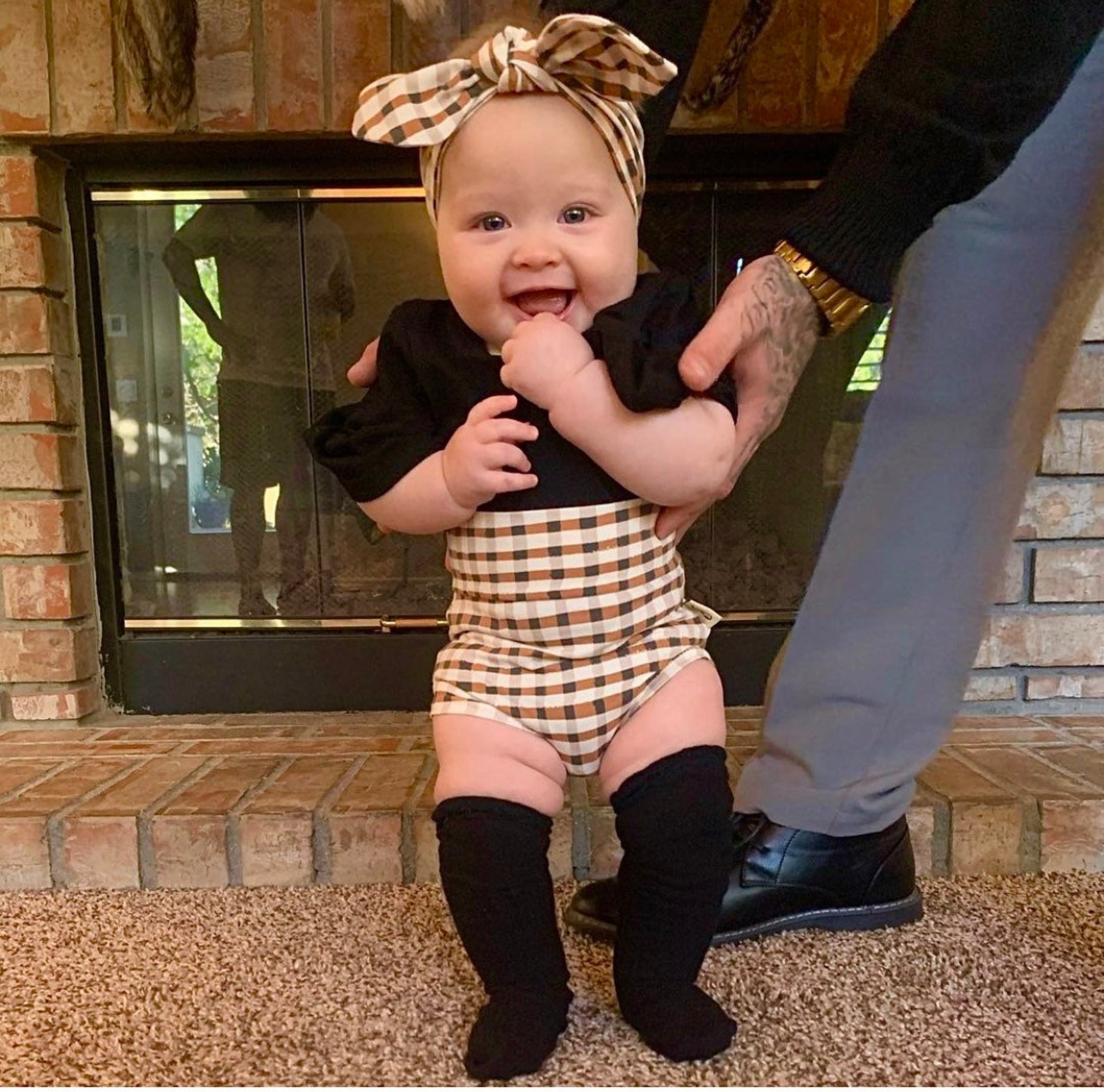 Fall Gingham Bummies and/or Headbands