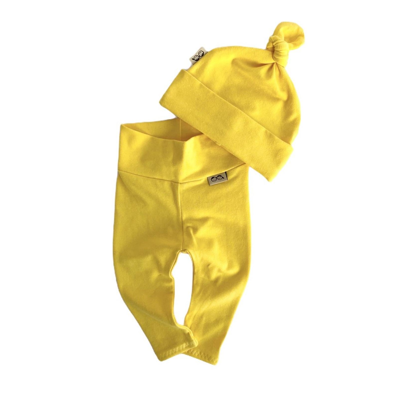 Yellow Leggings and/or Beanie Knot Hat