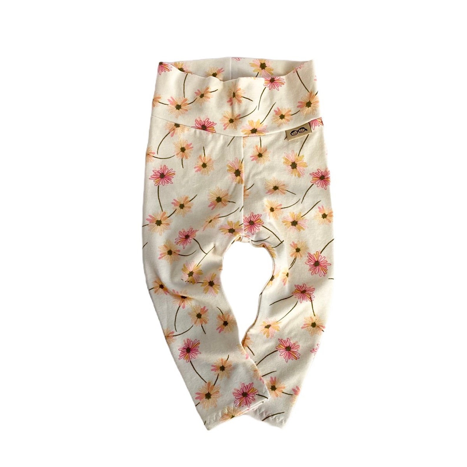 Cream Floral Leggings and/or Headbands
