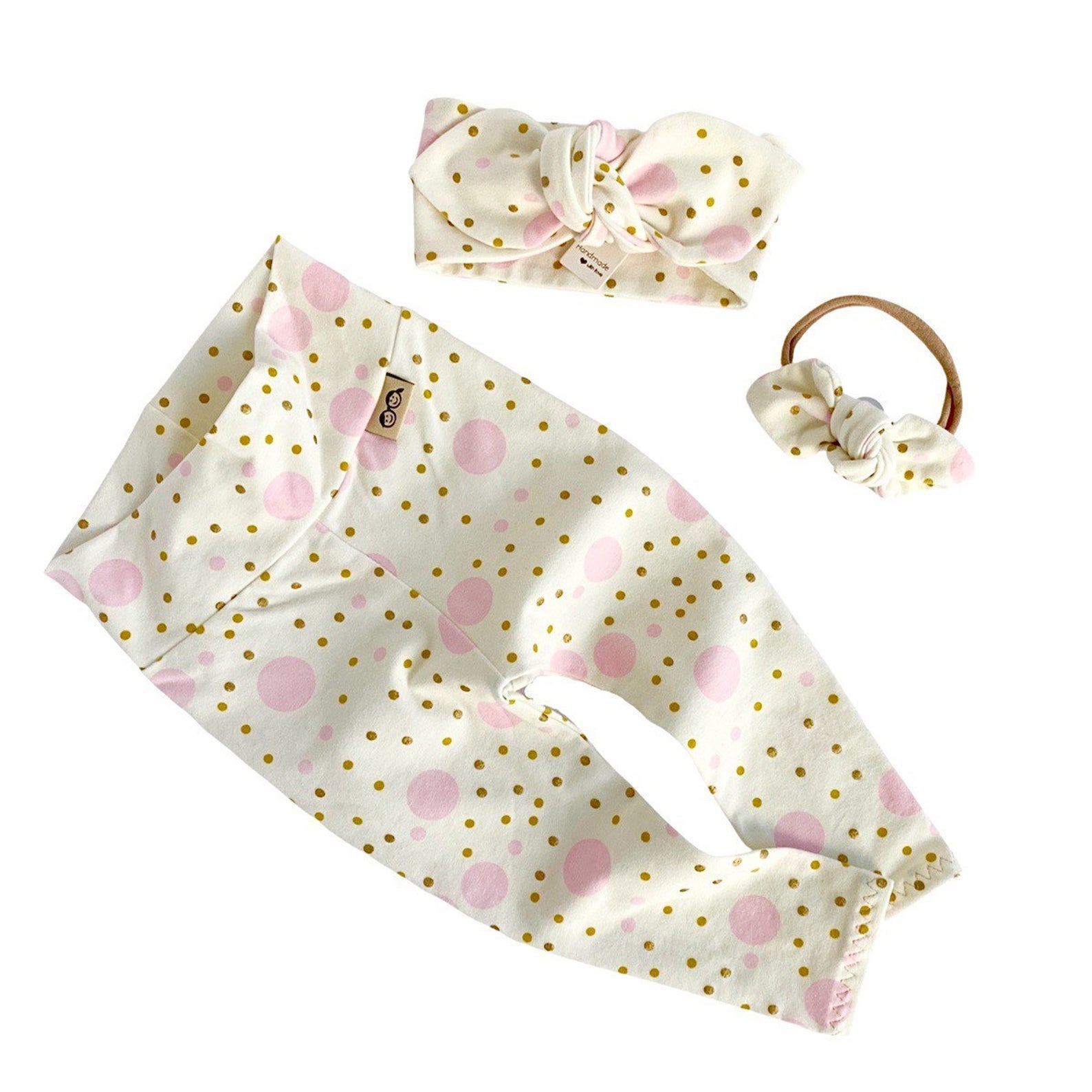 Pastel Polka Dot Leggings and/or Headbands