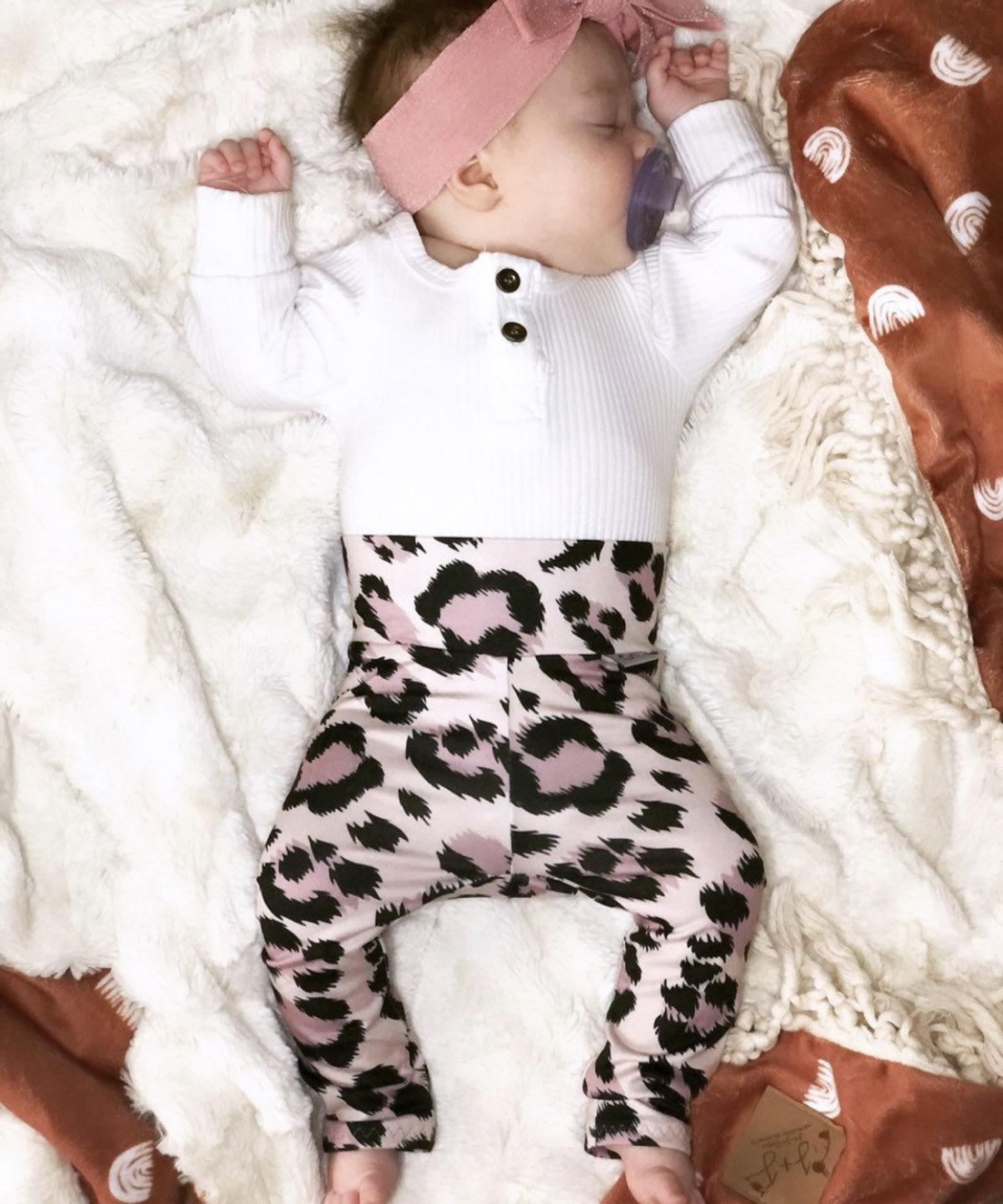 Mauve Leopard Leggings and/or Headbands
