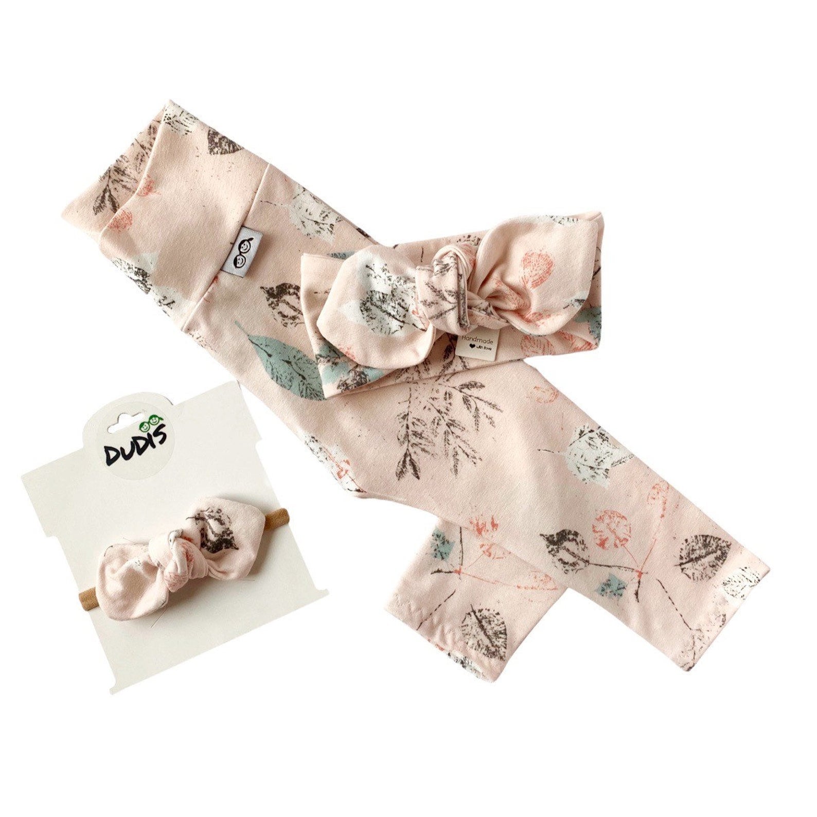 Fossil Foliage on Cream Leggings and/or Headbands