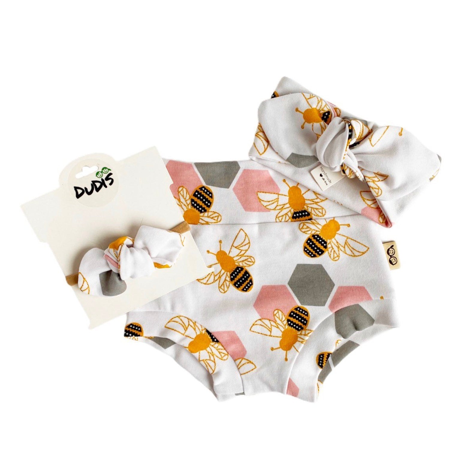 Bee Print Bummies and/or Headbands