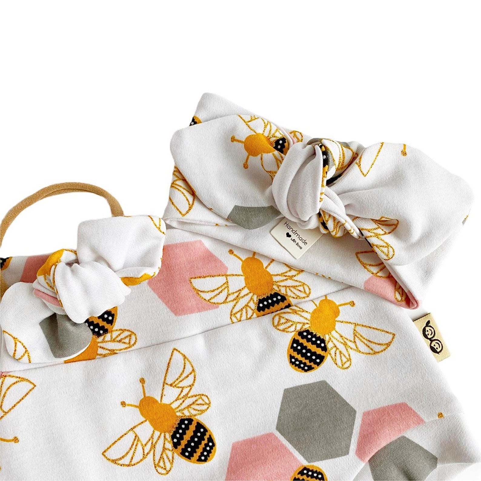 Bee Print Bummies and/or Headbands