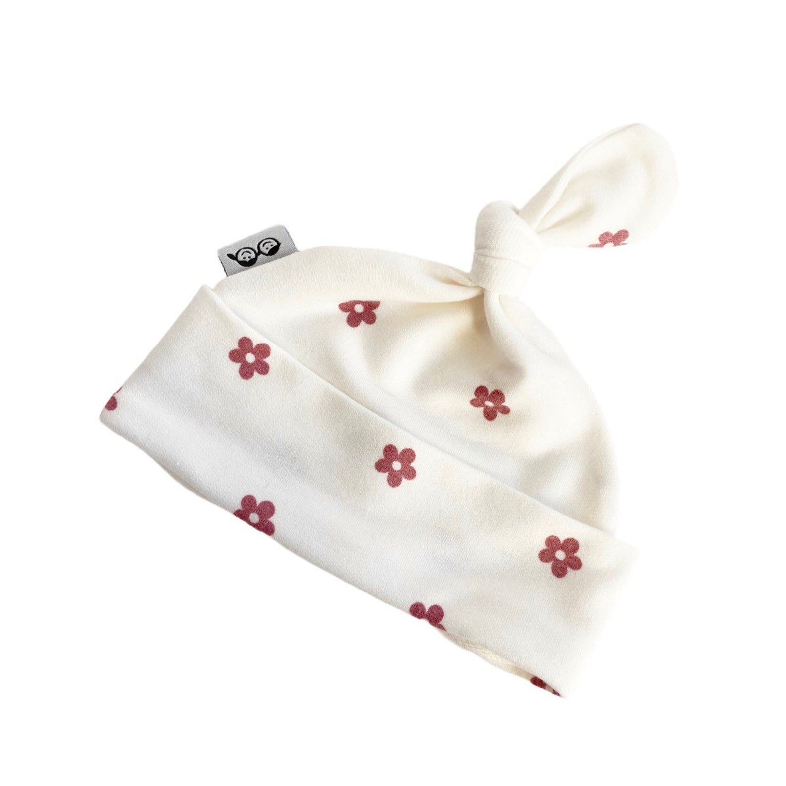 Mauve Ivory Dainty Flower Leggings and/or Beanie Knot Hat
