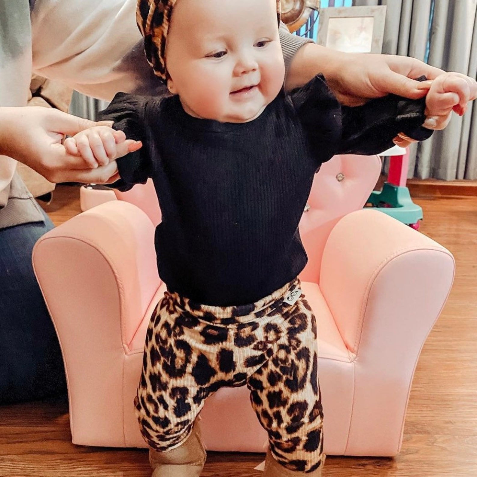 Brown Cheetah Rib Leggings and/or Headbands