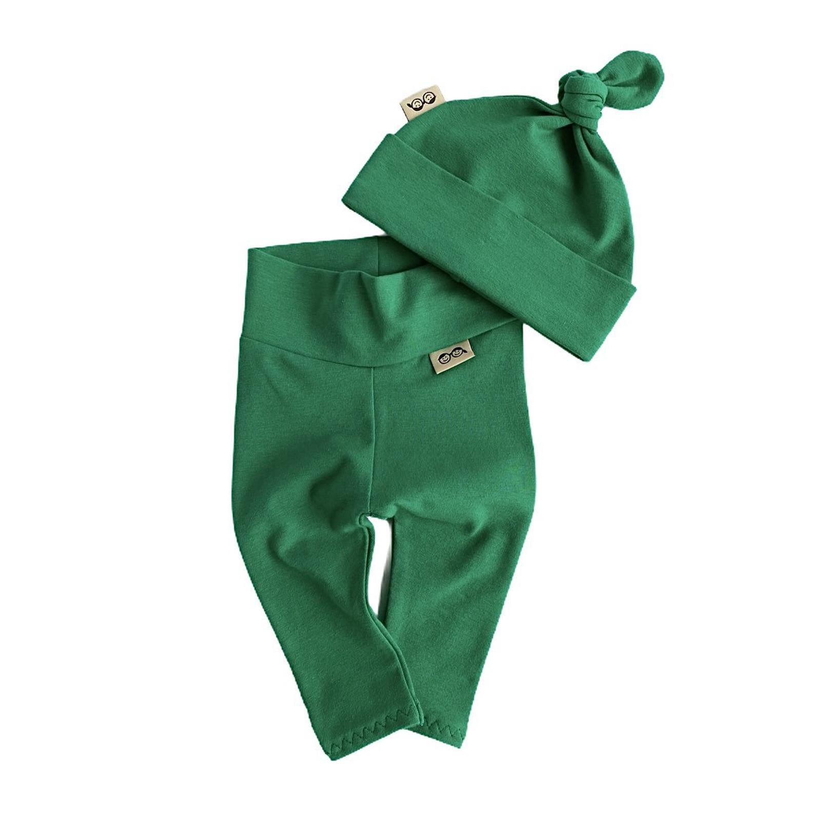 Green Leggings and/or Beanie Knot Hat