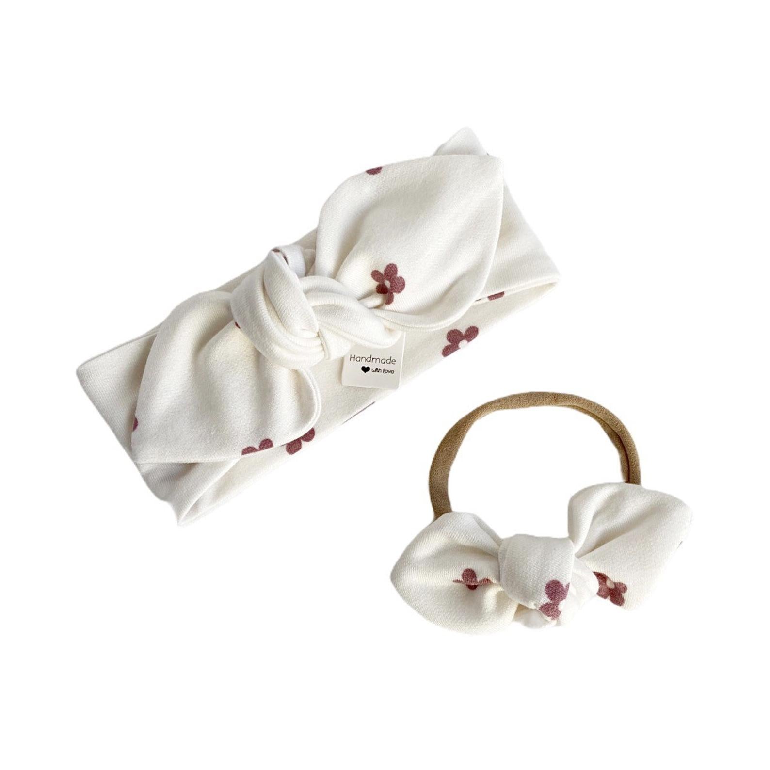 Mauve Ivory Dainty Flower Leggings and/or Headbands