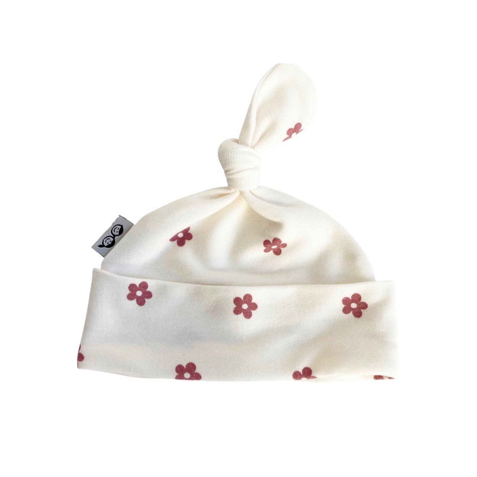 Mauve Ivory Dainty Flower Leggings and/or Beanie Knot Hat