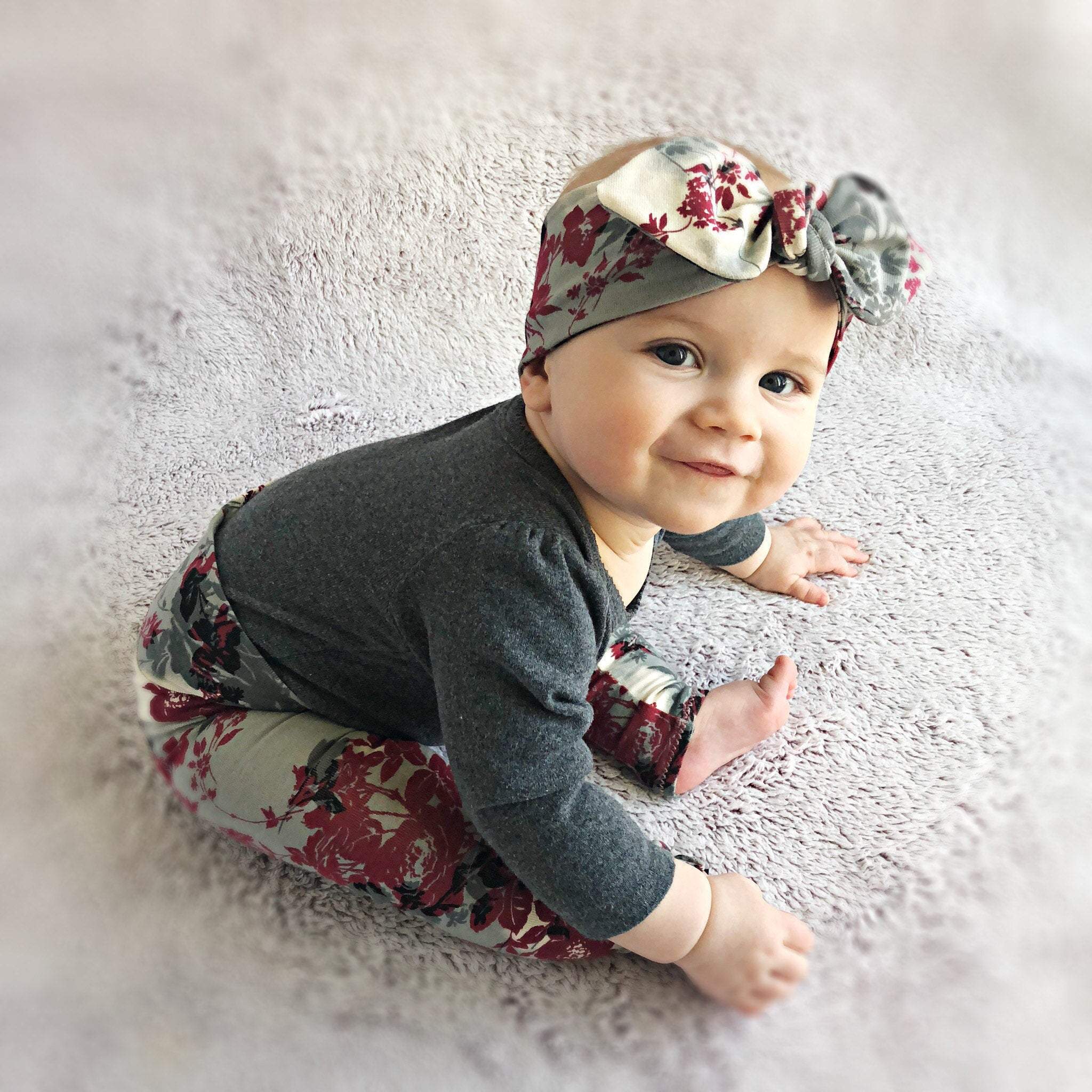 Organic Floral Leggings and/or Headbands
