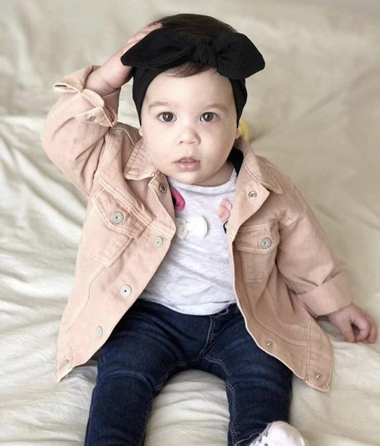 Purple, White, Black - Top Knot Headbands