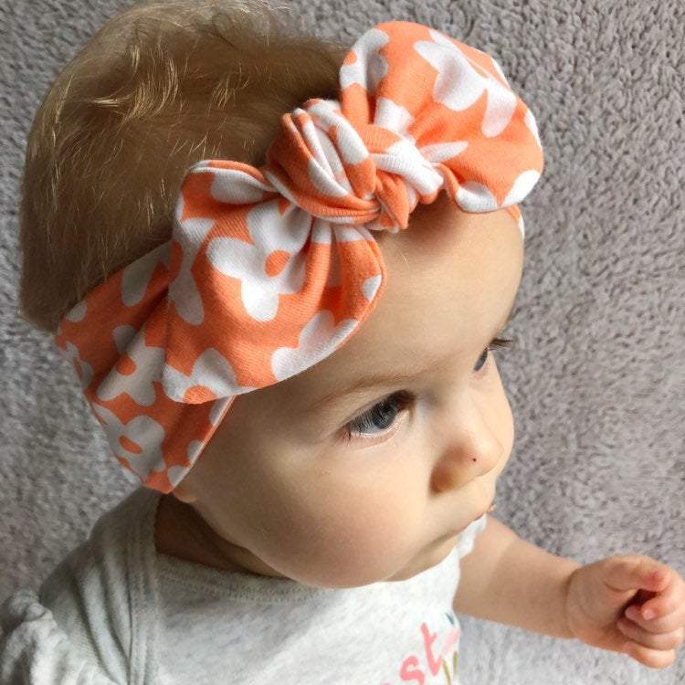 Peach Windy Floral Leggings and/or Headbands