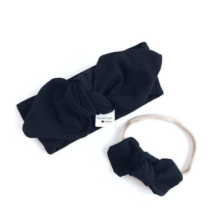 Old Rose, Charcoal, Black - Top Knot Headbands