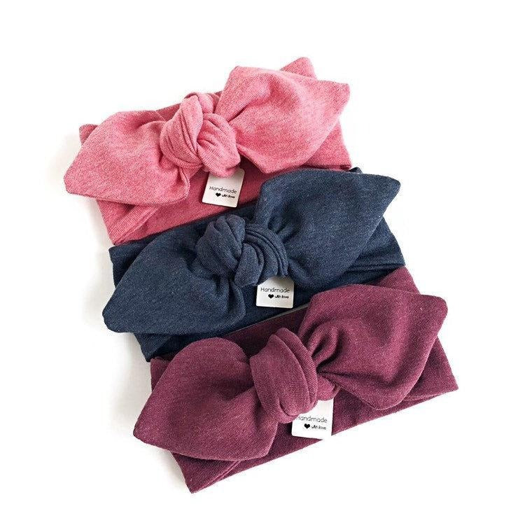 Red, Navy, Burgundy - Top Knot Headbands