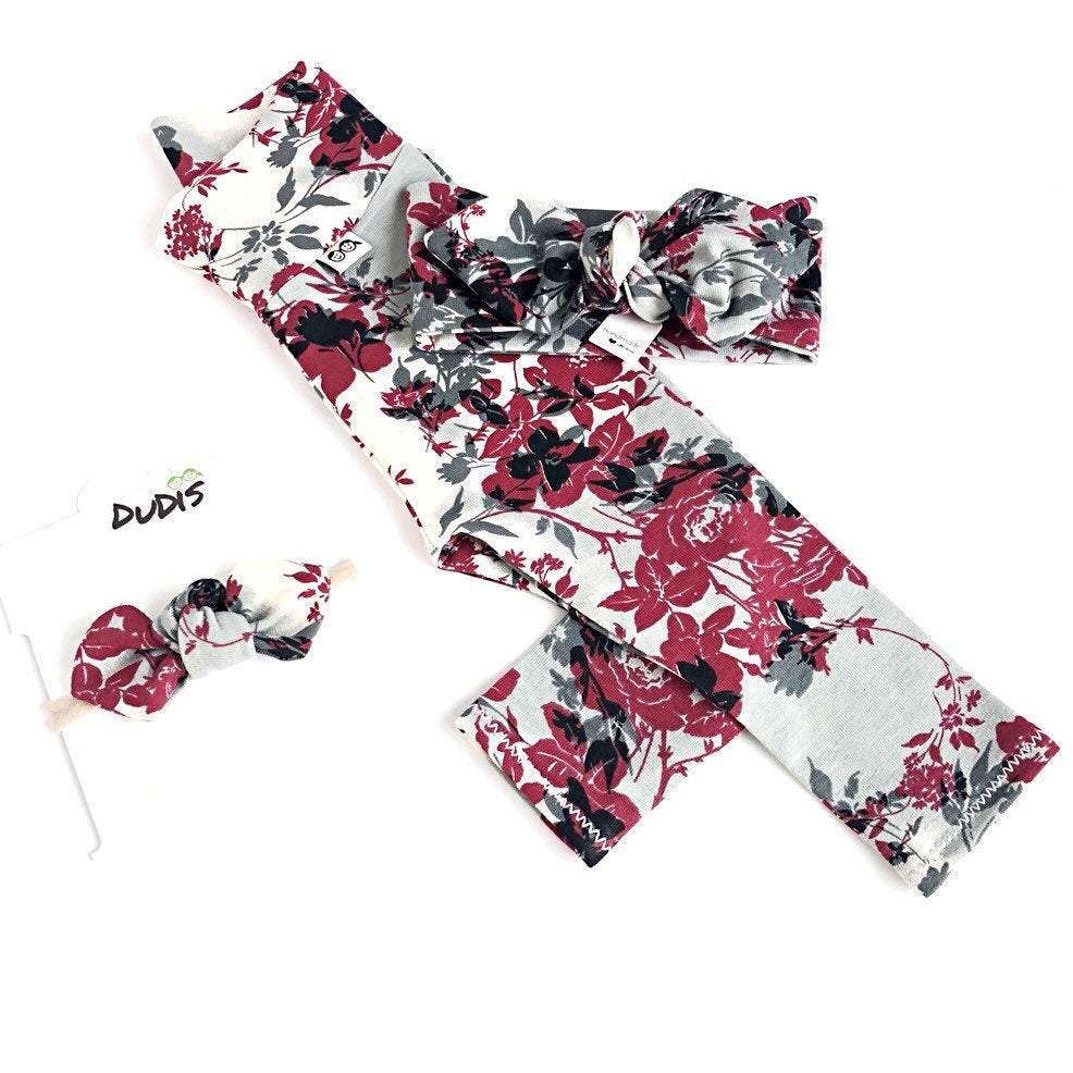 Organic Floral Leggings and/or Headbands